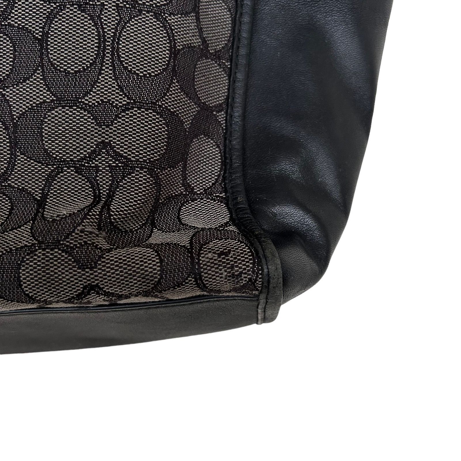Coach Coach Turnlock Signature Jacquard Monogram Black Gray Tote Size ONE SIZE - 2 Thumbnail