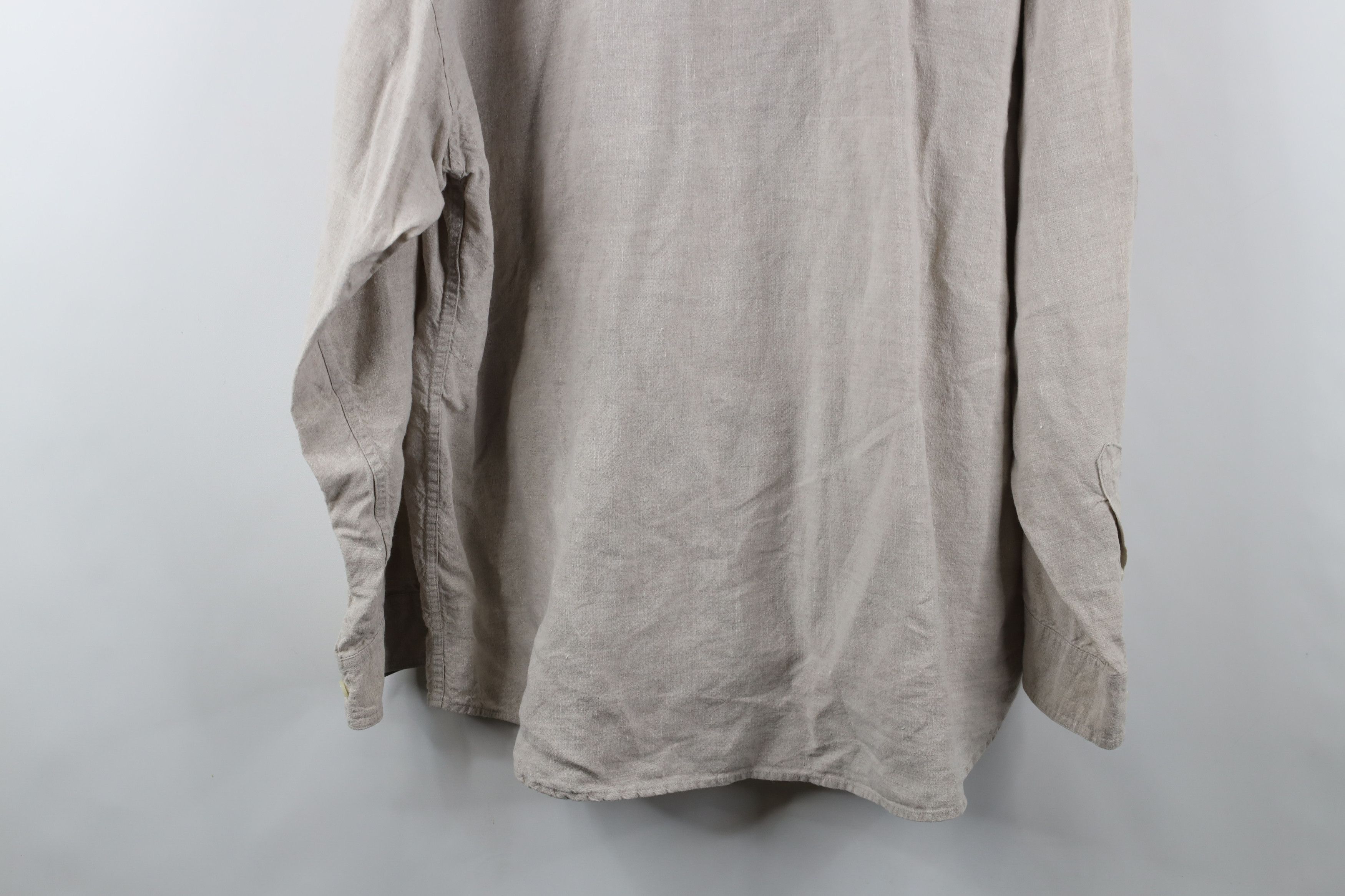 Vintage Vintage 90s Streetwear Collared Button Down Shirt Beige Size US XL / EU 56 / 4 - 13 Thumbnail
