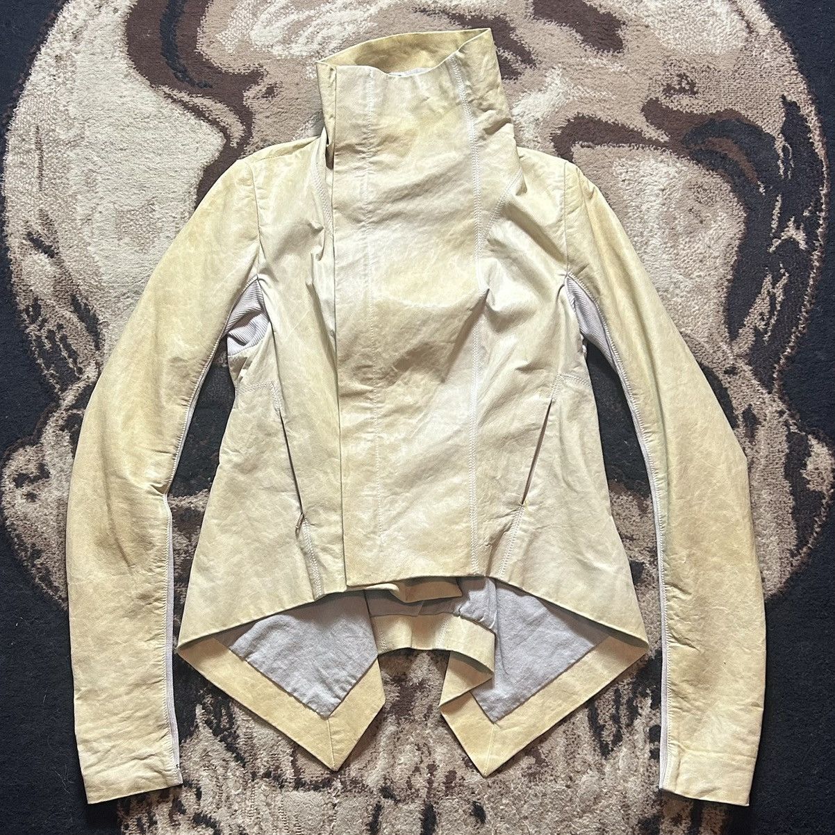 Rick Owens Rick Owens SS12 Naska High Neck Pearl Biker Jacket Size US M / EU 48-50 / 2 - 1 Thumbnail