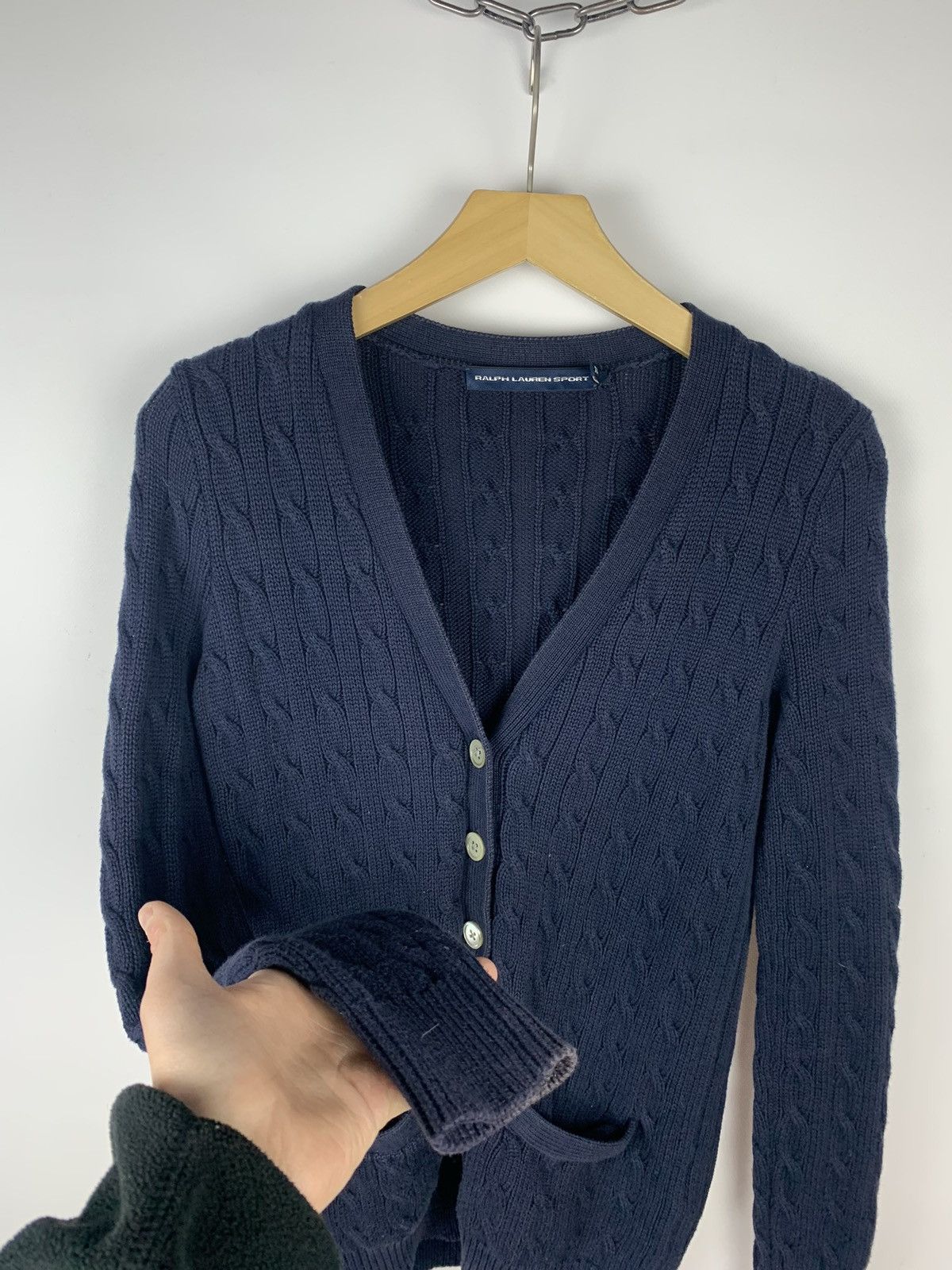 Ralph Lauren Sport Vintage Y2K Ralph Lauren Sport Cable Knit Cardigan Red Pony Size XS / US 0-2 / IT 36-38 - 4 Thumbnail