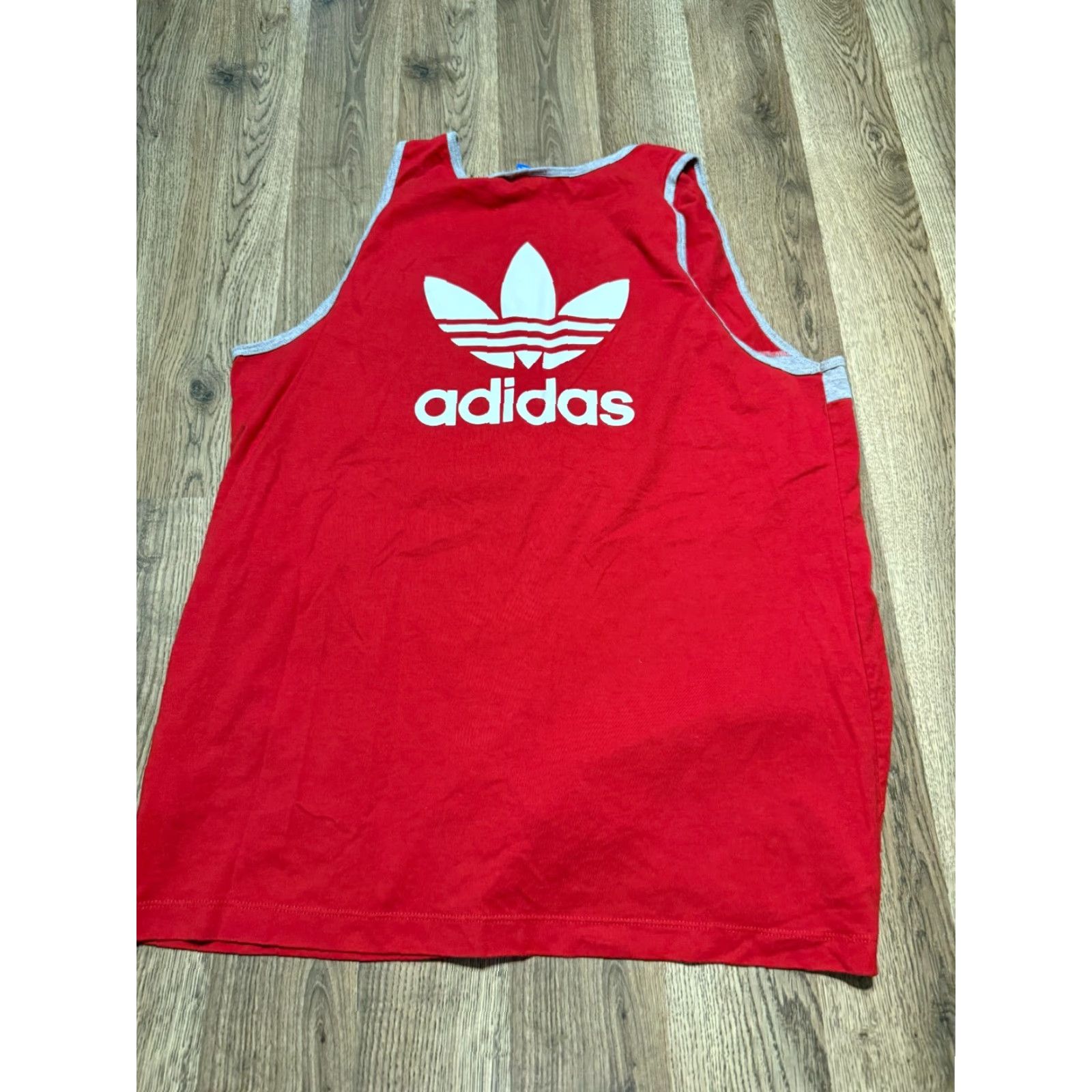 Adidas Adidas Tank Top Men XL White Red Wisconsin Badgers Logo Print Shirt Size US XL / EU 56 / 4 - 2 Thumbnail