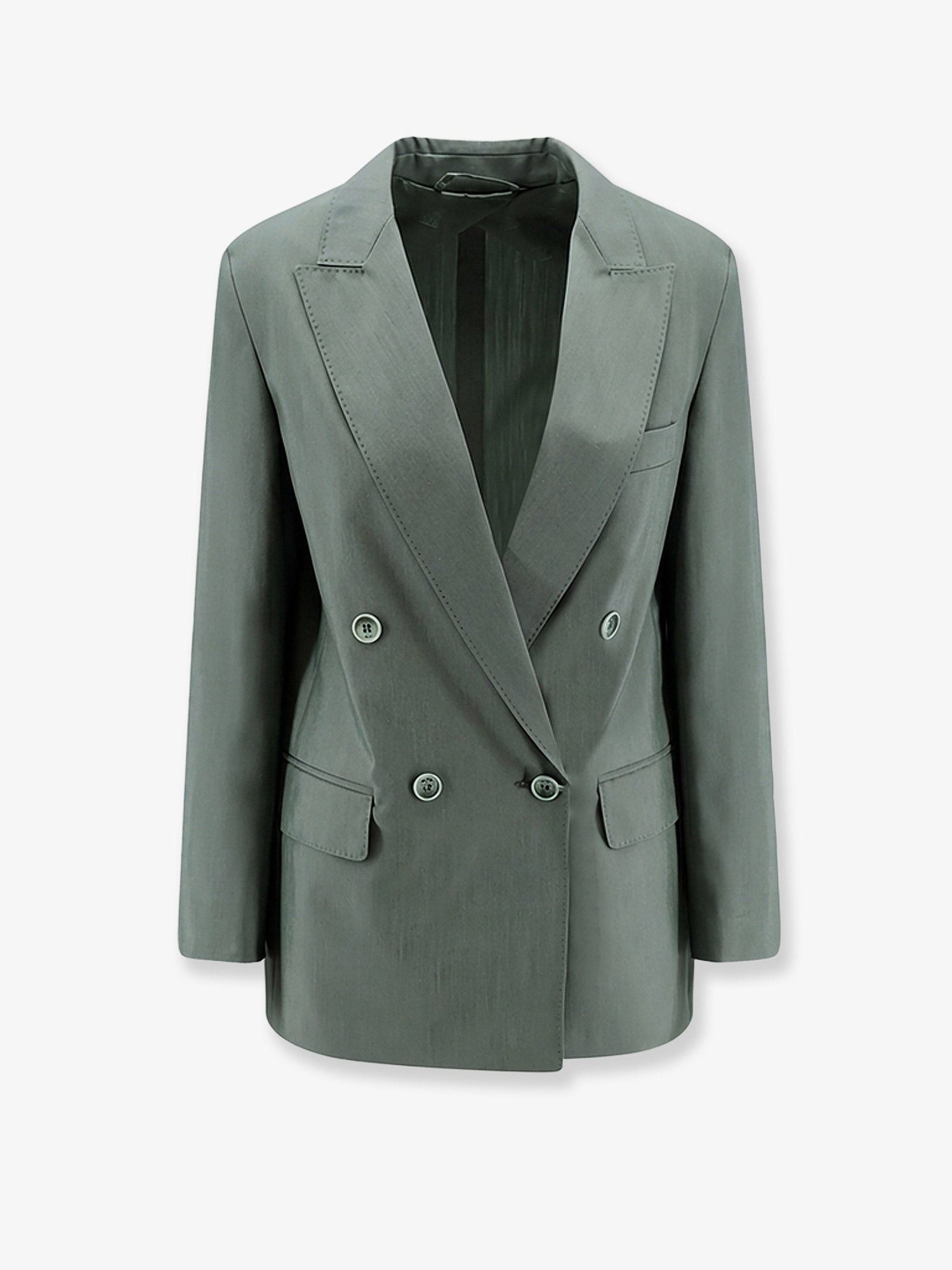 Max Mara Mxmalbata Virgin Wool And Silk Blazer Size M / US 6-8 / IT 42-44 - 1 Thumbnail