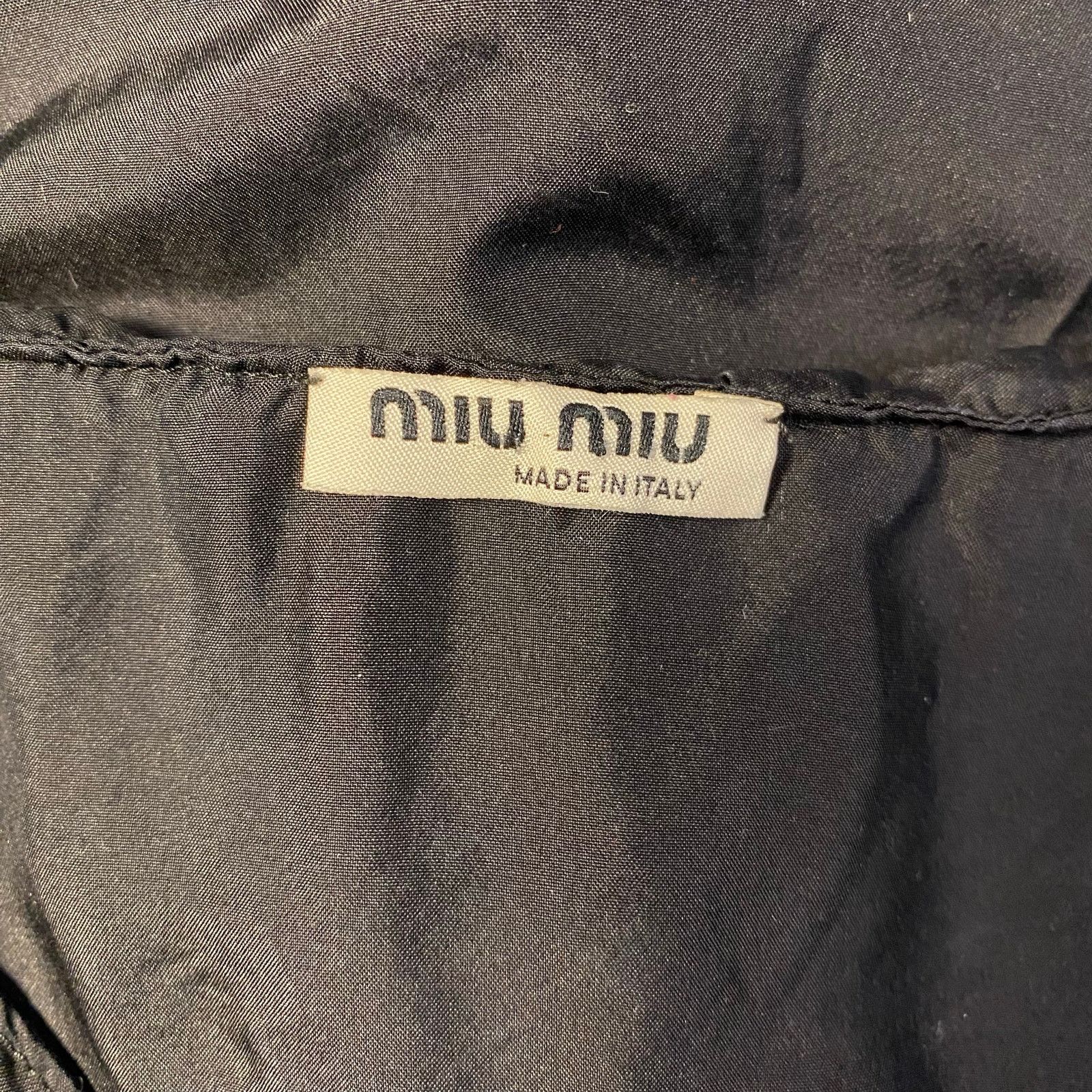 Miu Miu Miu Miu Vintage Y2K Black Silk Puff Sleeve Top Size EU 42 Size M / US 6-8 / IT 42-44 - 2 Thumbnail