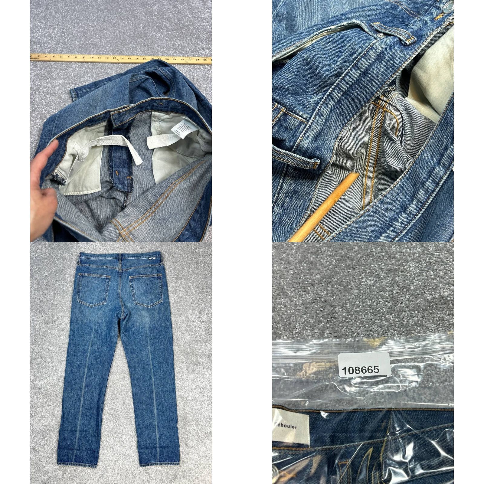 Proenza Schouler VINTAGE Proenza Schouler Jeans Womens 28 Blue Denim Cotton High Rise Straight Leg 35x30 Size 28" / US 6 / IT 42 - 9 Thumbnail