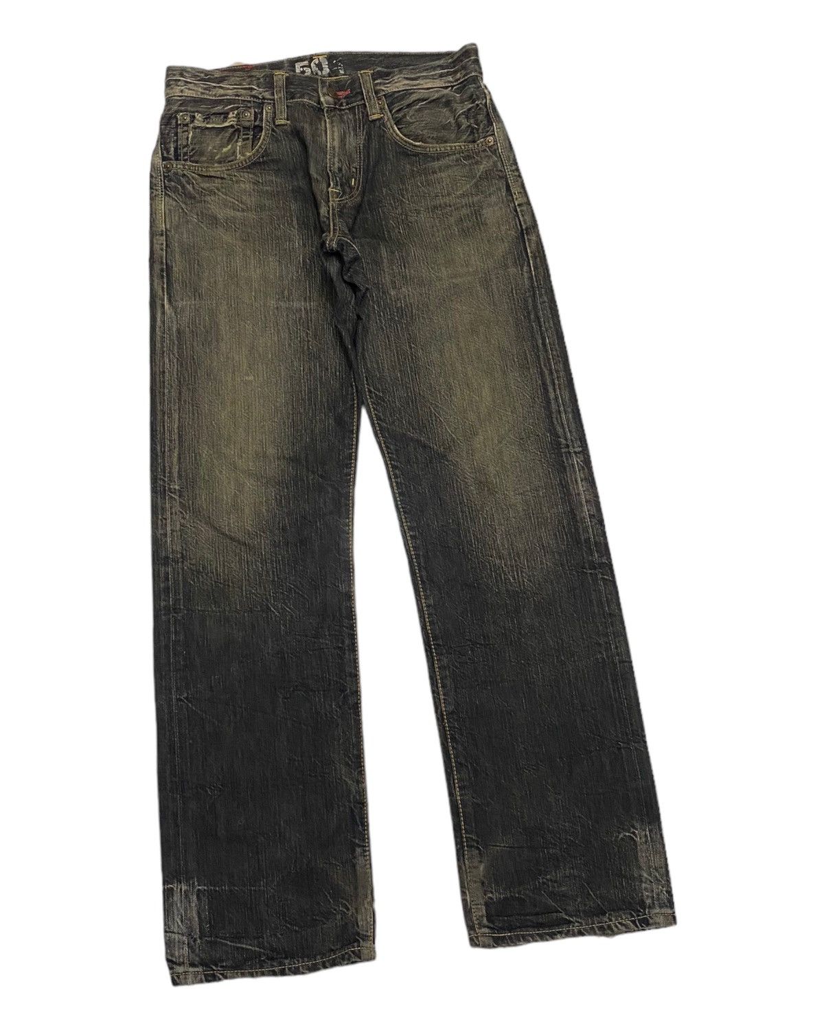 Japanese Brand RUSTY BAGGY EDWIN DISTRESSED DENIM UNDERCOVER STYLE DESIGN Size US 32 / EU 48 - 6 Thumbnail