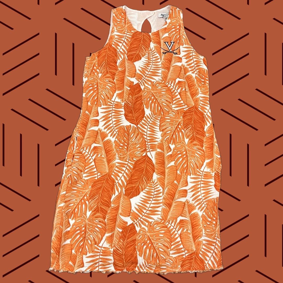 Tommy Bahama Tommy Bahama Dress Womens XS Orange Linen Floral Shift Mini Preppy Hawaiian Size XS / US 0-2 / IT 36-38 - 1 Thumbnail