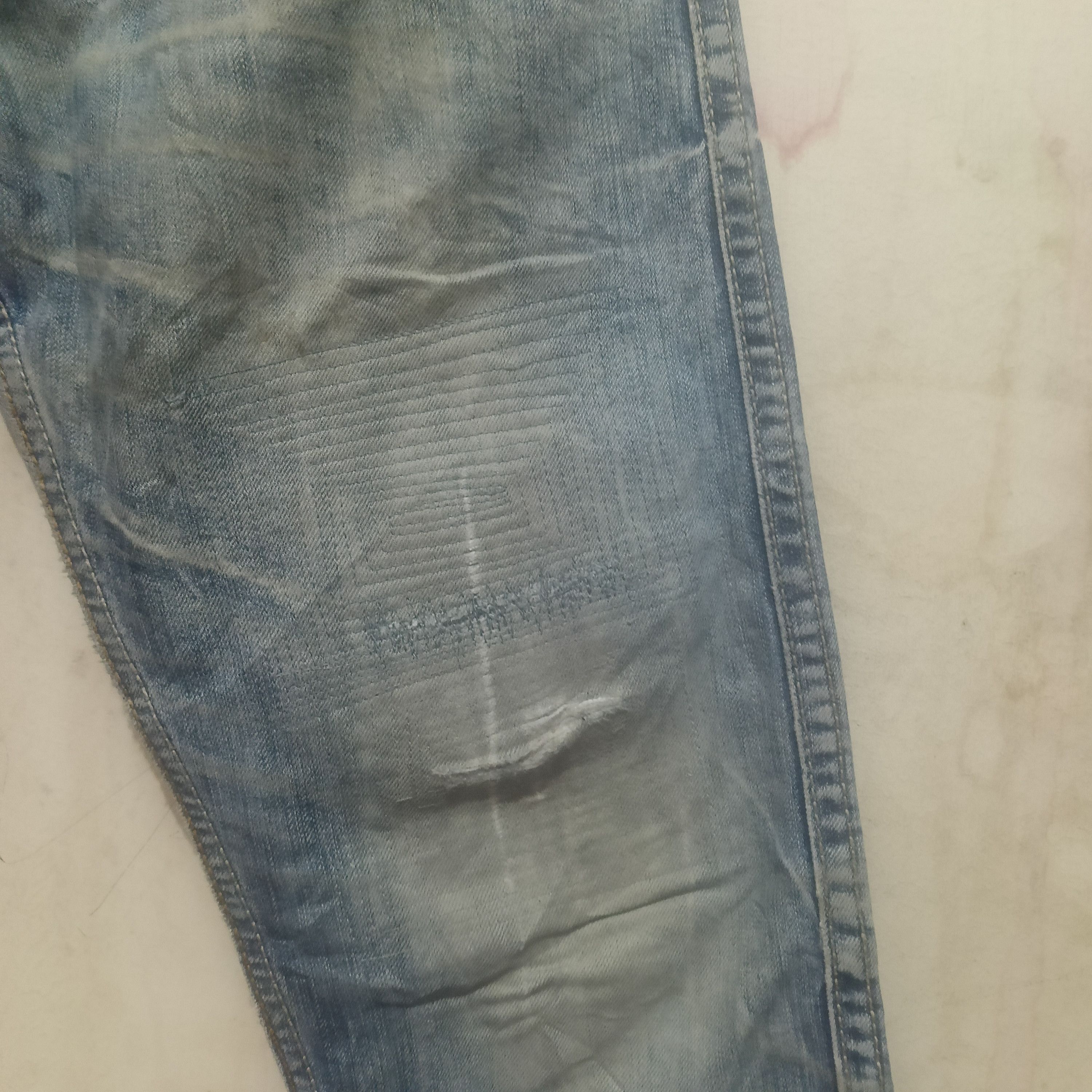 Karakuri Tamashii Japan Jizo Bosatsu Distressed Thrashed Jeans Karakuri style Size US 31 - 7 Thumbnail