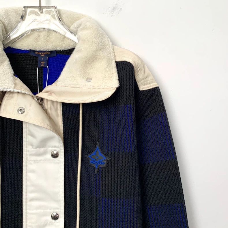 Louis Vuitton Louis Vuitton 22 color-block checkerboard lapel long-sleev Size L / US 10 / IT 46 - 3 Thumbnail