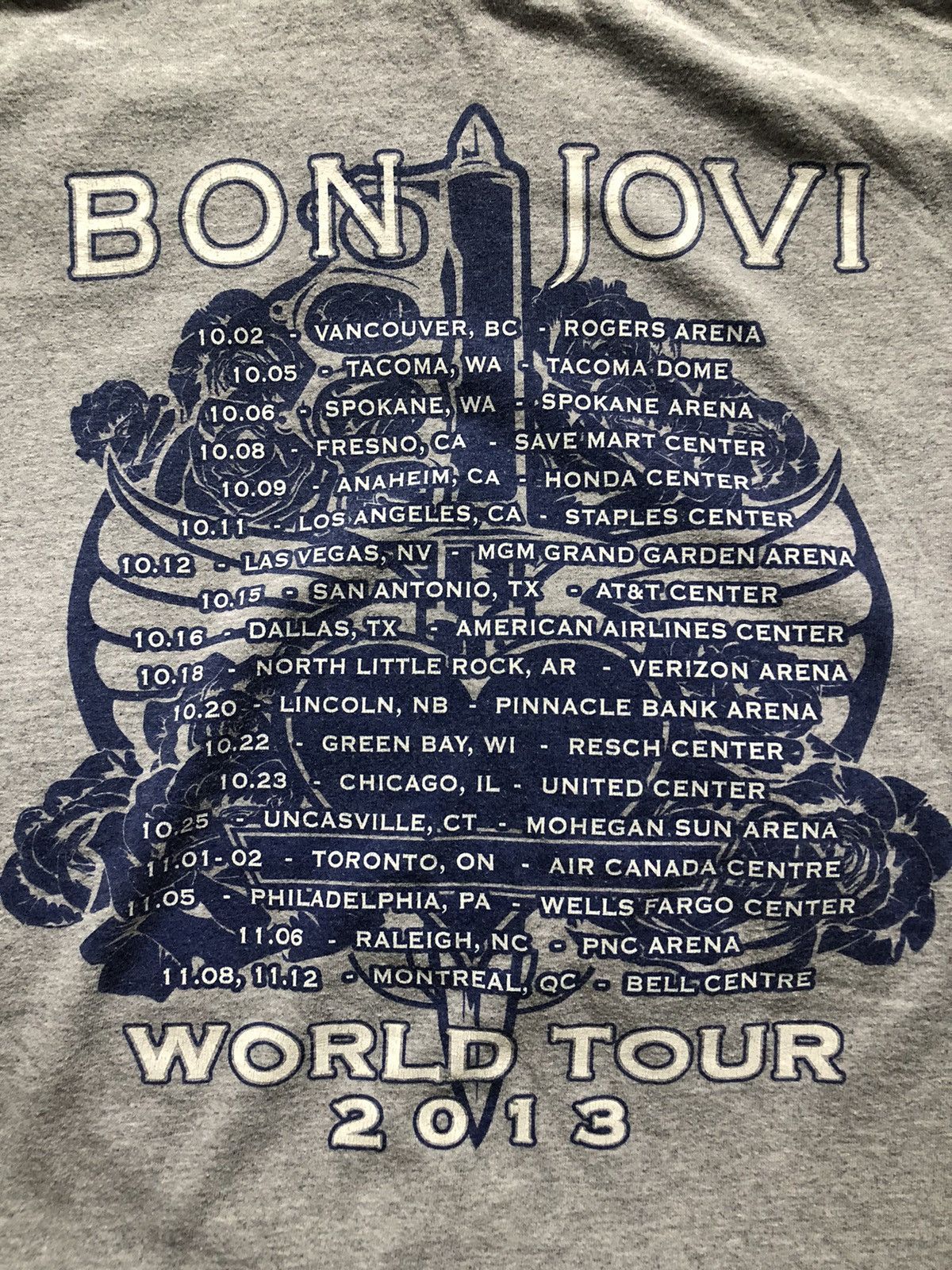 Band Tees × Bon Jovi × Vintage Bon Jovi ‘What About Now’ 2013 Tour Classic Rock T Shirt Size US XL / EU 56 / 4 - 6 Thumbnail