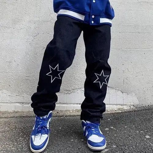Japanese Brand × Vintage star print street pants Size US 31 - 3 Thumbnail
