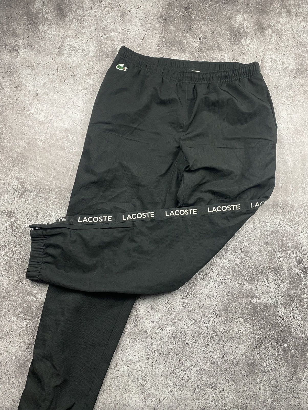 Lacoste × Vintage Vintage Lacoste Drill Track Pants Nylon Y2K Joggers Striped Size US 32 / EU 48 - 1 Thumbnail