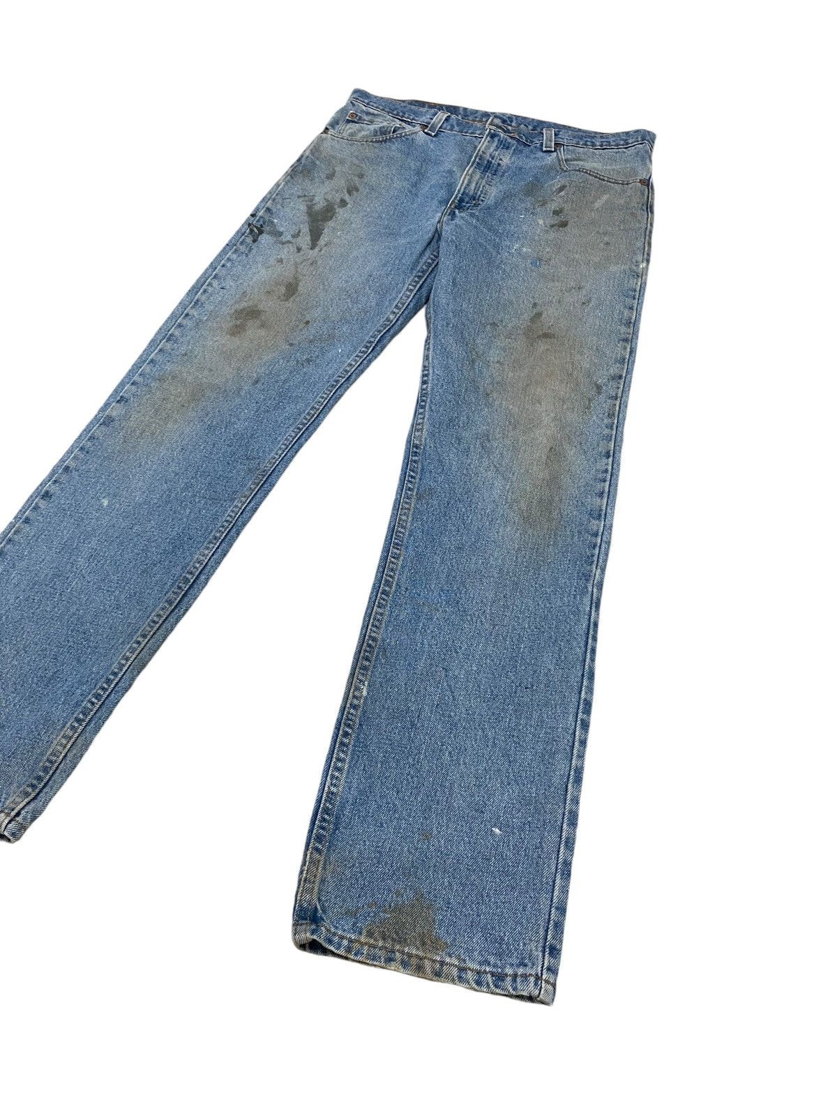 Levi's × Vintage Vintage 90s levis 505 regular fit straight leg distressed Size US 36 / EU 52 - 3 Thumbnail