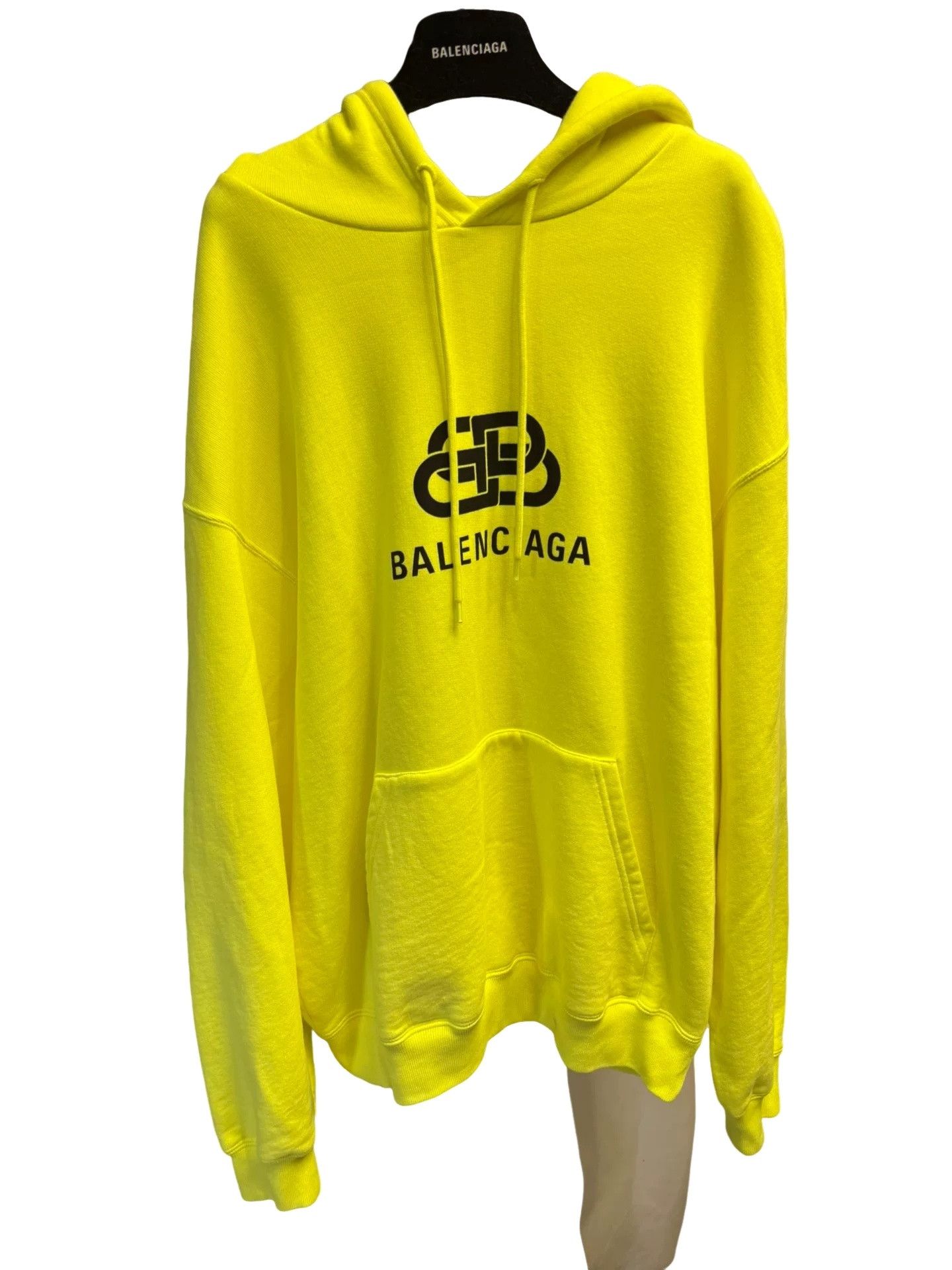 Balenciaga Balenciaga BB Logo Neon Green Hoodie Size S Size US S / EU 44-46 / 1 - 1 Thumbnail