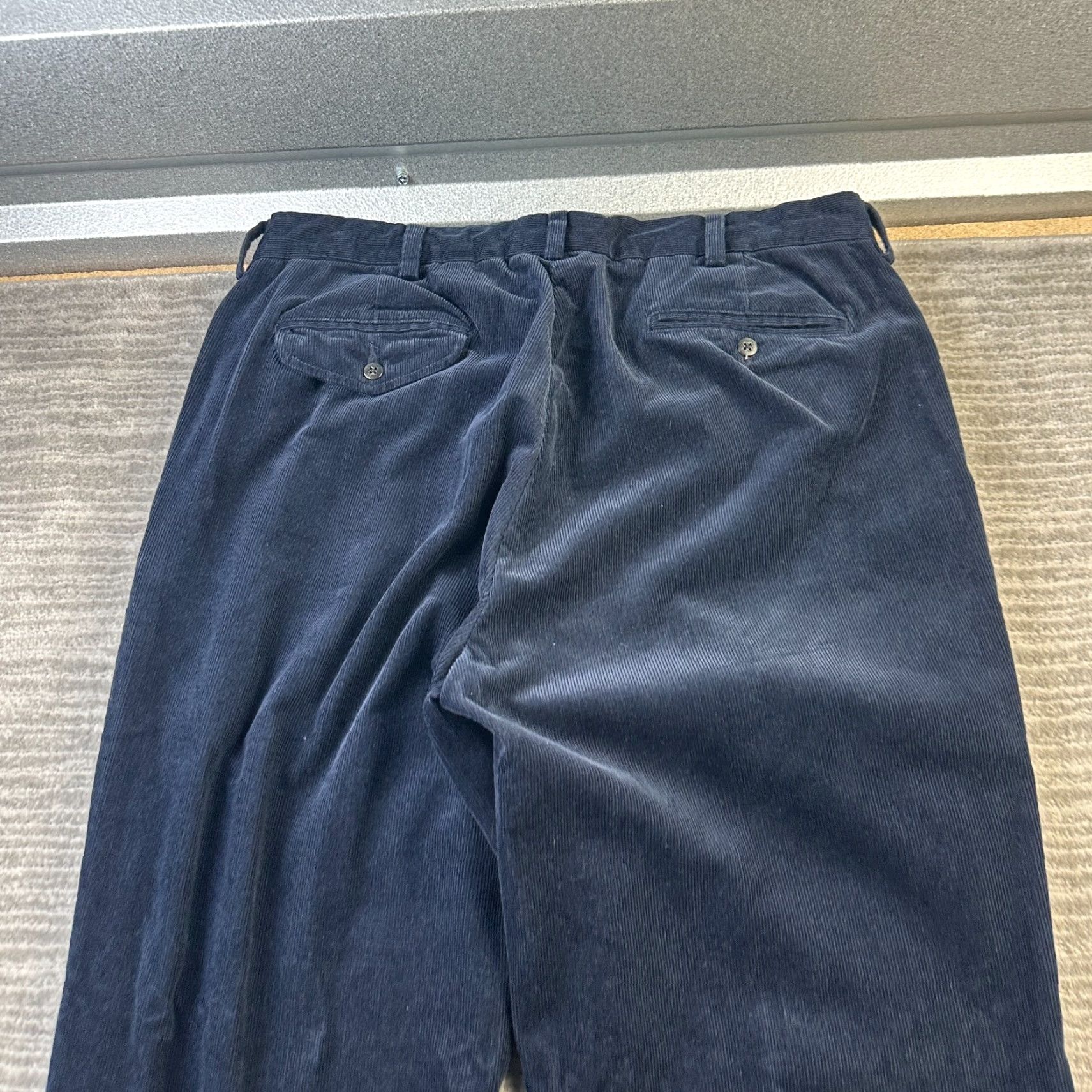 Polo Ralph Lauren VINTAGE Polo Ralph Lauren Pants Corduroy Mens 36x32 Blue Trousers Pleated Hammond Size US M / EU 48-50 / 2 - 4 Thumbnail