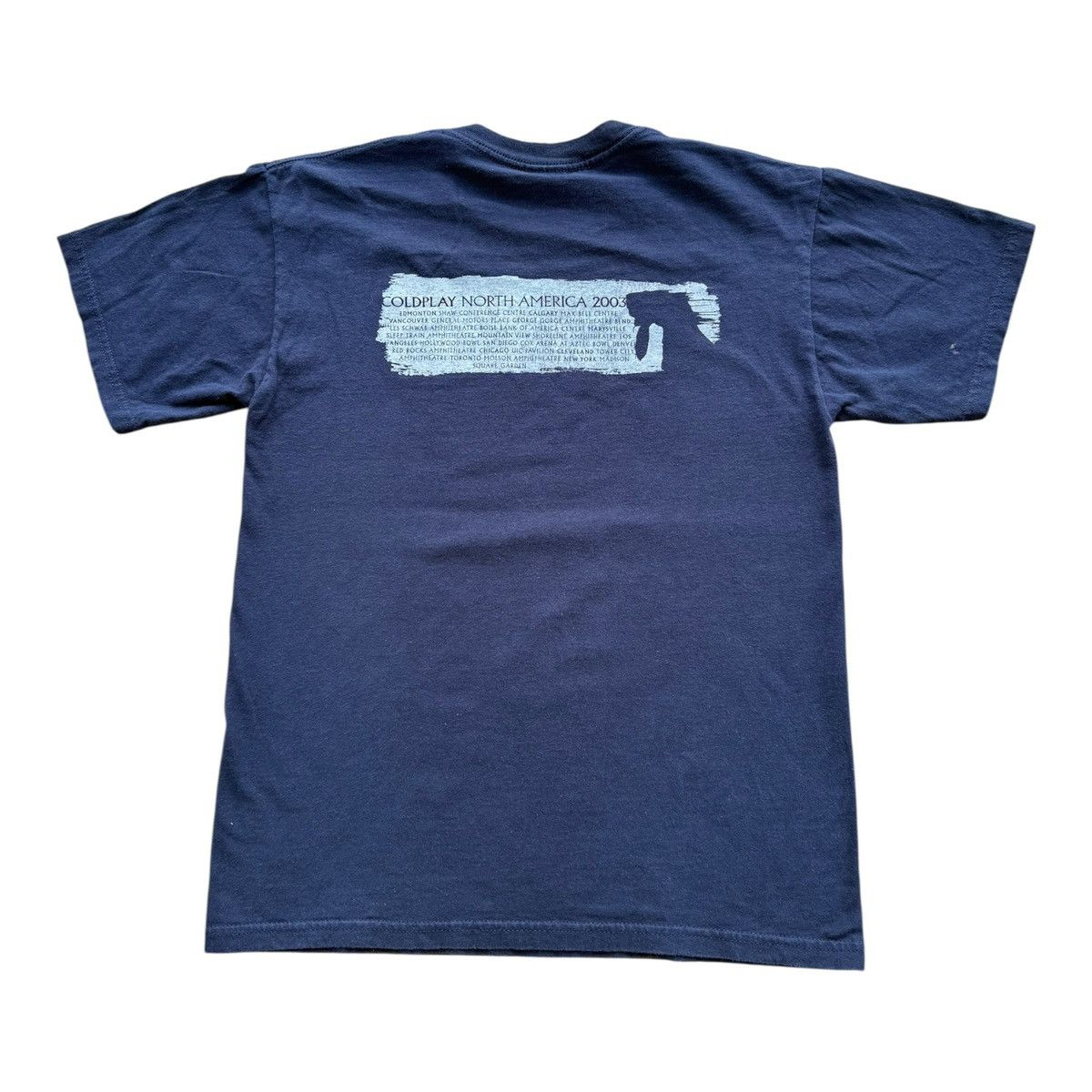 Vintage Coldplay North America Tour 2003 T-Shirt Gildan Navy Size US M / EU 48-50 / 2 - 6 Thumbnail