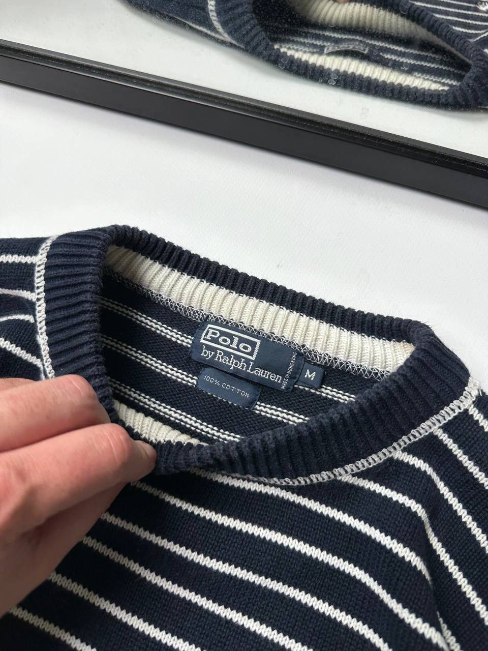 Polo Ralph Lauren Vintage 00s Polo Ralph Lauren Striped Cotton Sweater Size M / US 6-8 / IT 42-44 - 5 Thumbnail