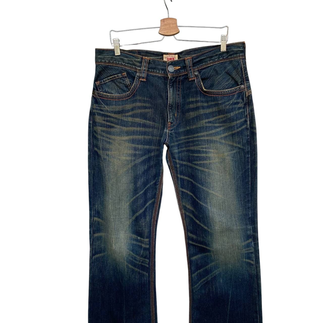 Edwin × Vintage FLARE EDWIN EXCLUSIVE MUDWASH CLAWMARK BUCKLE BACK BJ03-42 Size US 34 / EU 50 - 13 Thumbnail