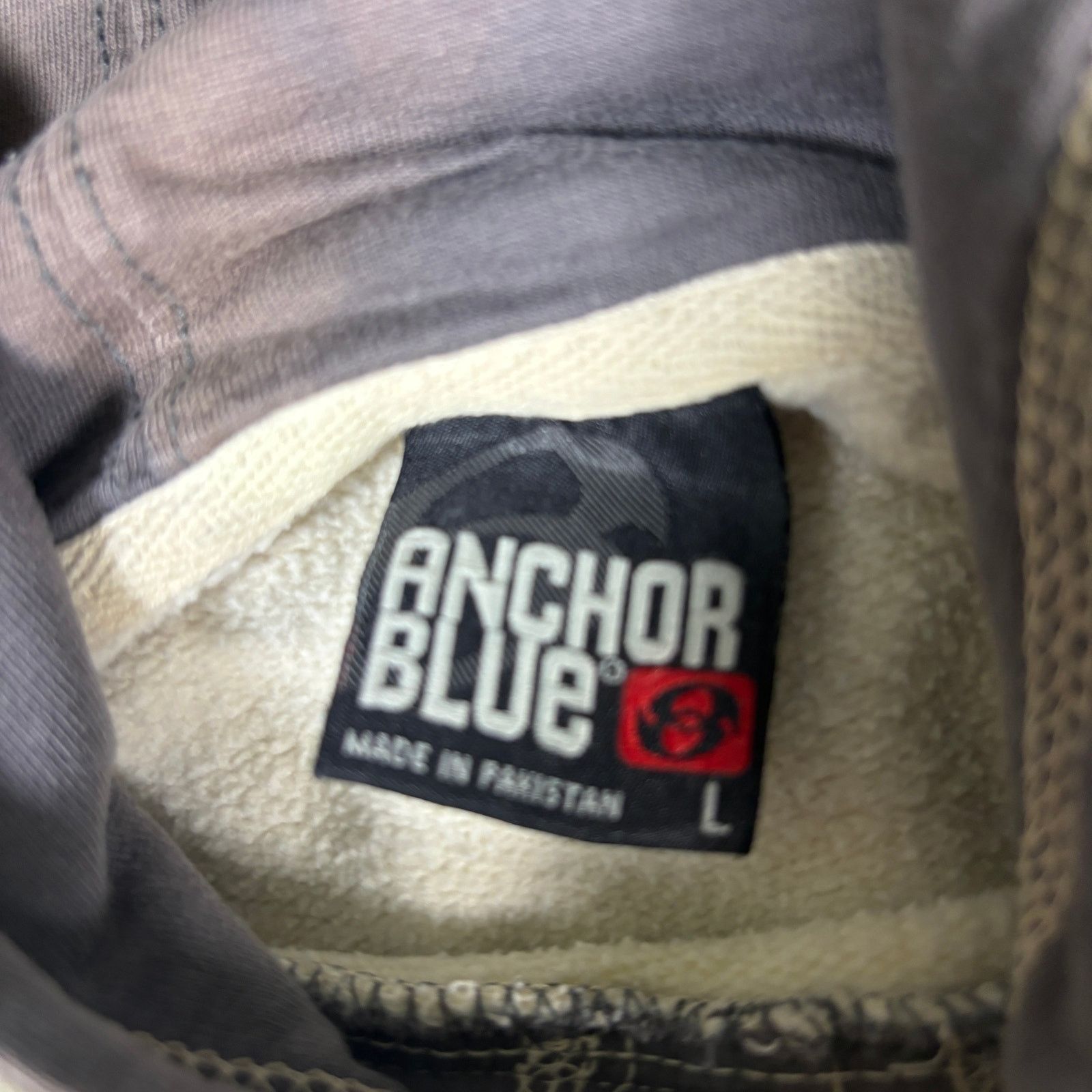 Anchor Blue vintage y2k 2000s Anchor Blue logo cream hoodie mens Large Size US L / EU 52-54 / 3 - 8 Thumbnail