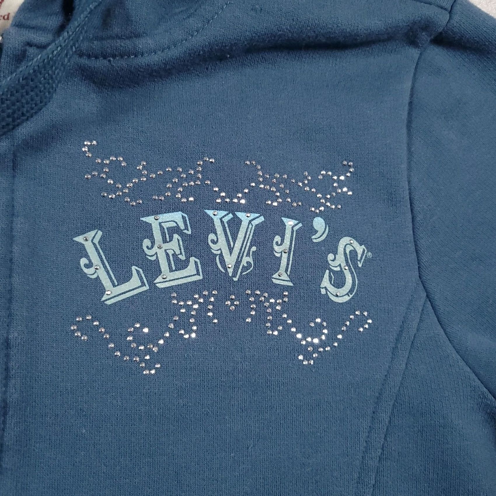 Levi's Levi's Hoodie Full Zip Sweatshirt Jacket Women's Medium Blue Studded Casual Size M / US 6-8 / IT 42-44 - 4 Thumbnail