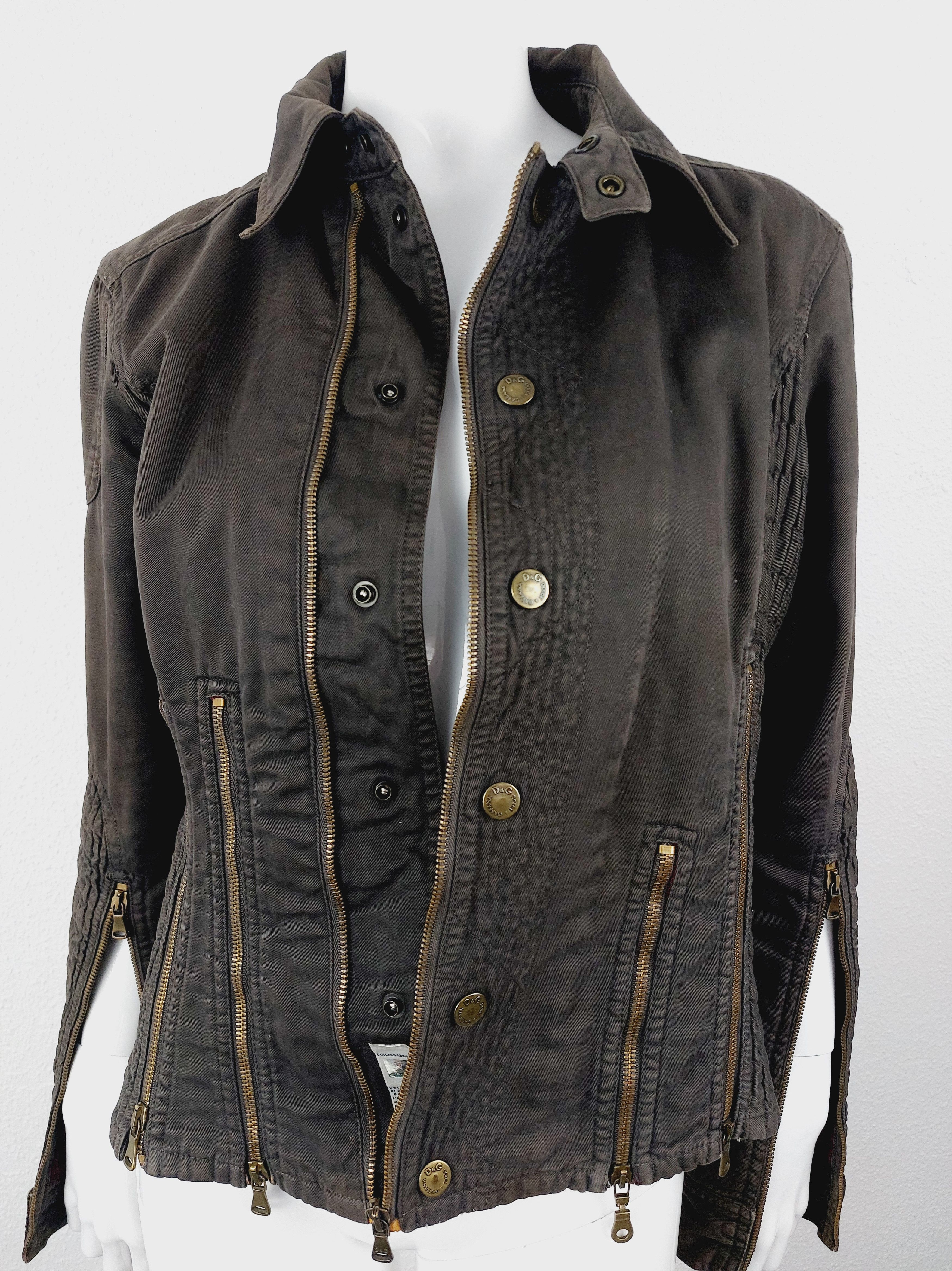 Dolce & Gabbana D&G Dolce and Gabbana Zip Zipper Panel Cargo Jacket Size US S / EU 44-46 / 1 - 6 Thumbnail