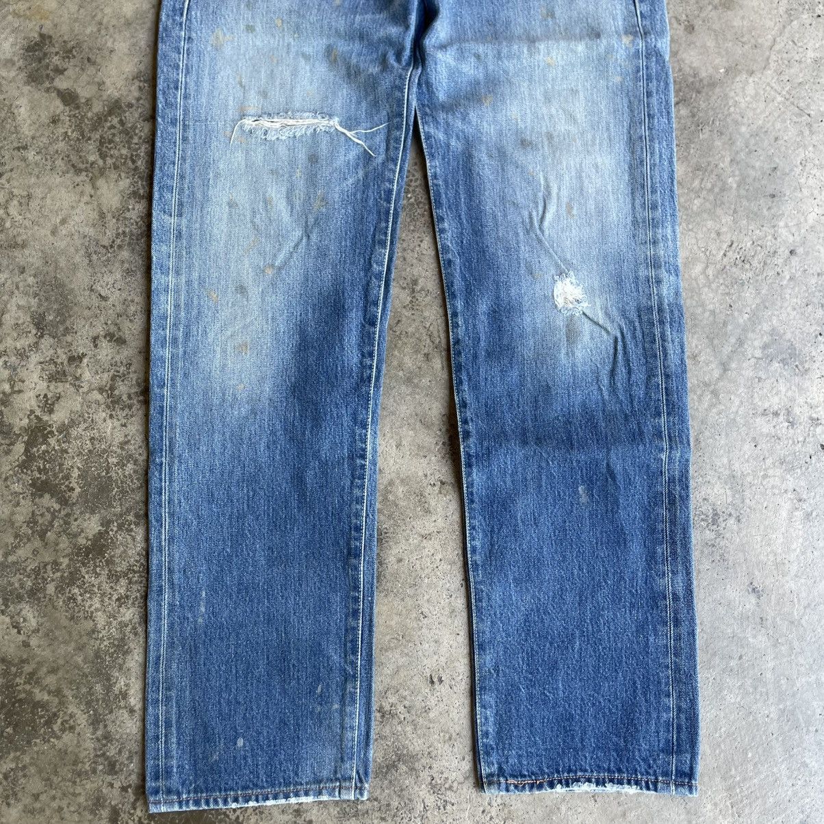 Levi's Vintage Clothing 🔥Vintage Levis 501 Splatter Paint Ripped Distress Jeans Size US 29 - 3 Thumbnail