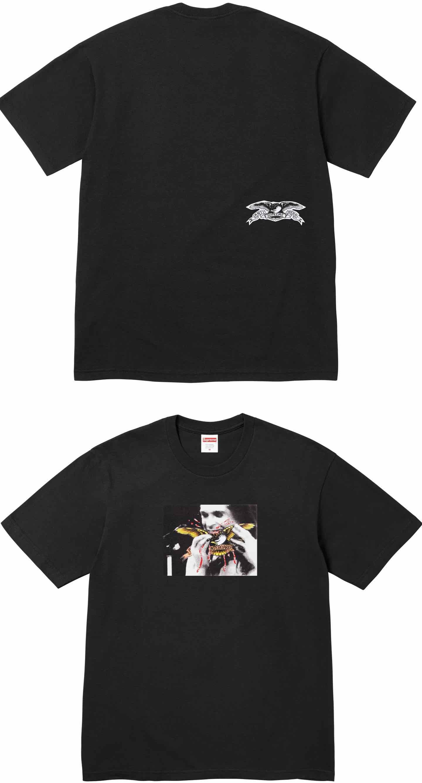 SUPREME ANTIHERO OZZY BLACK LOGO TEE T-SHIRT ANTI SOCIAL L