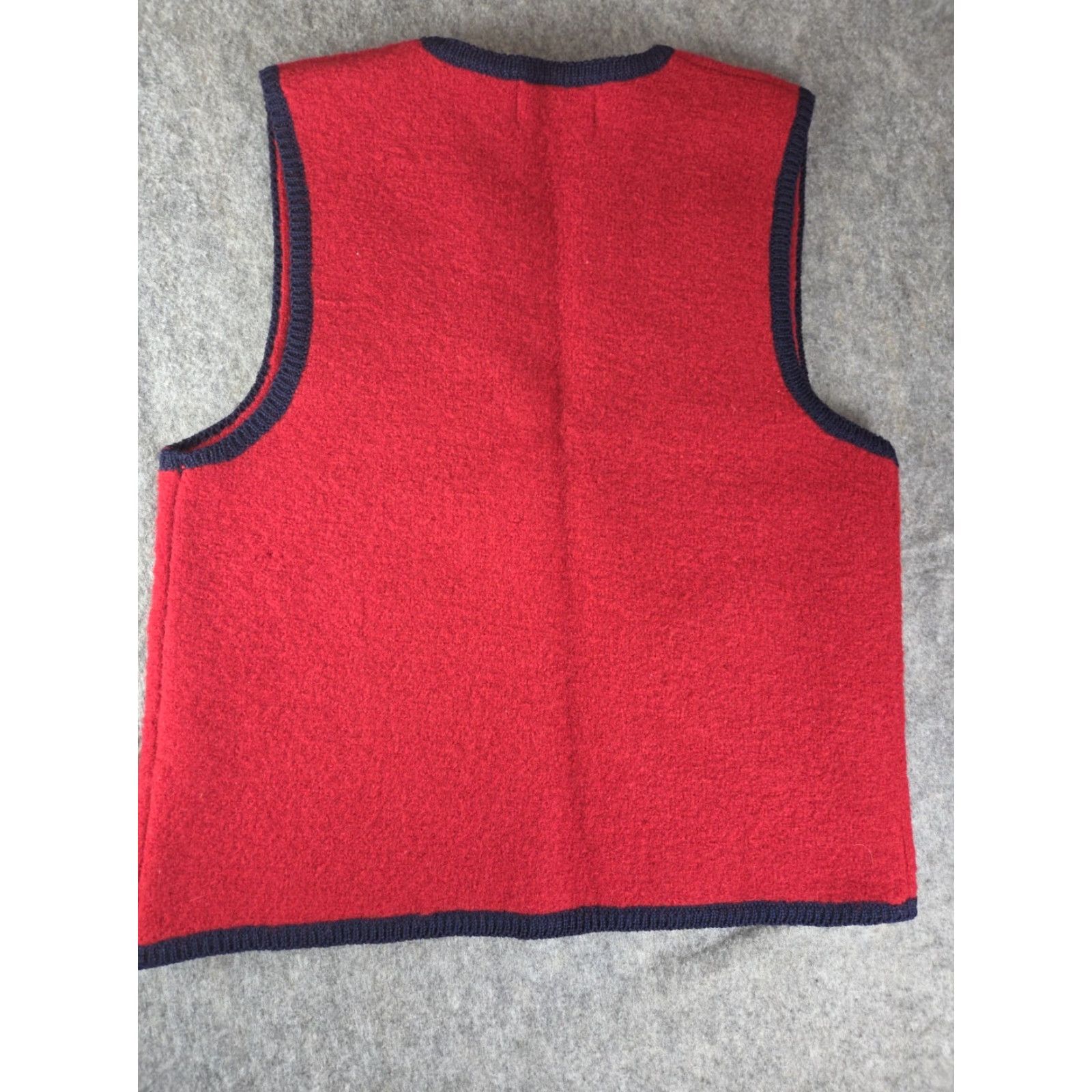 Vintage VINTAGE ID Classics 100% Wool Red Vest, Medium, Women, Vest, Red, 100% Wool, Vintage, Medium Size M / US 6-8 / IT 42-44 - 4 Thumbnail