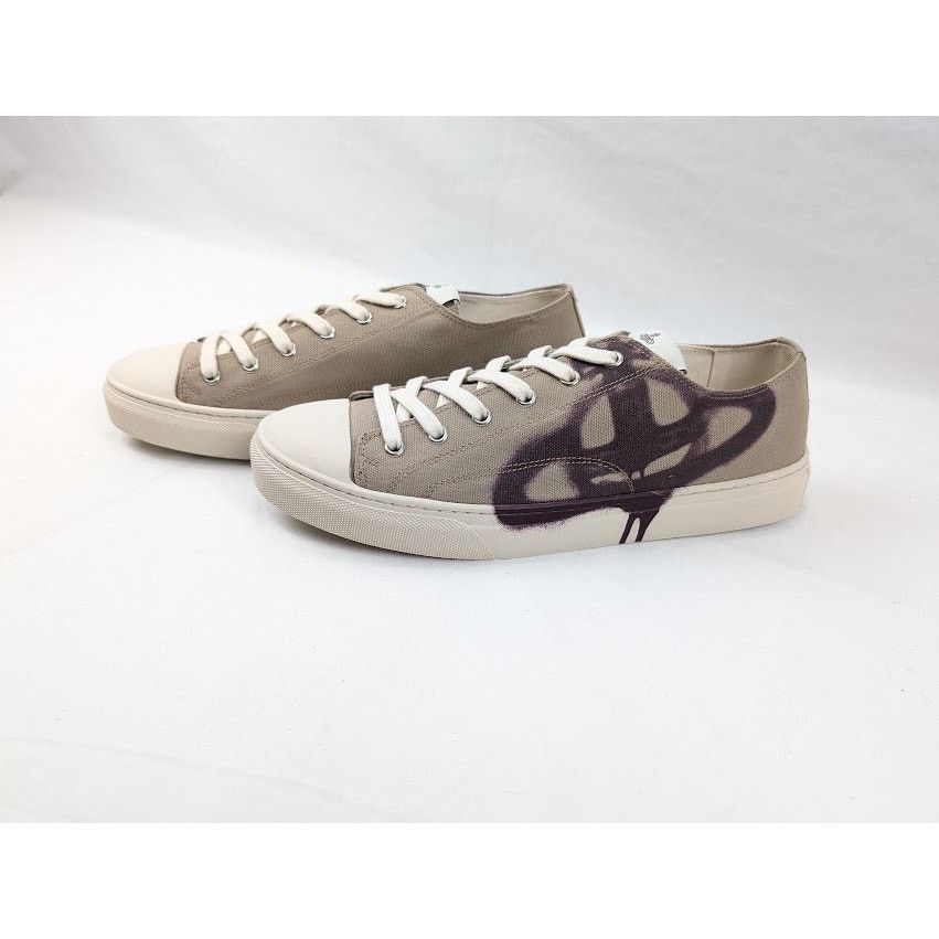 Vivienne Westwood o1rshd1 Plimsoll Low Top-Sneakers in Beige/Purple Size US 10 / EU 43 - 15 Thumbnail