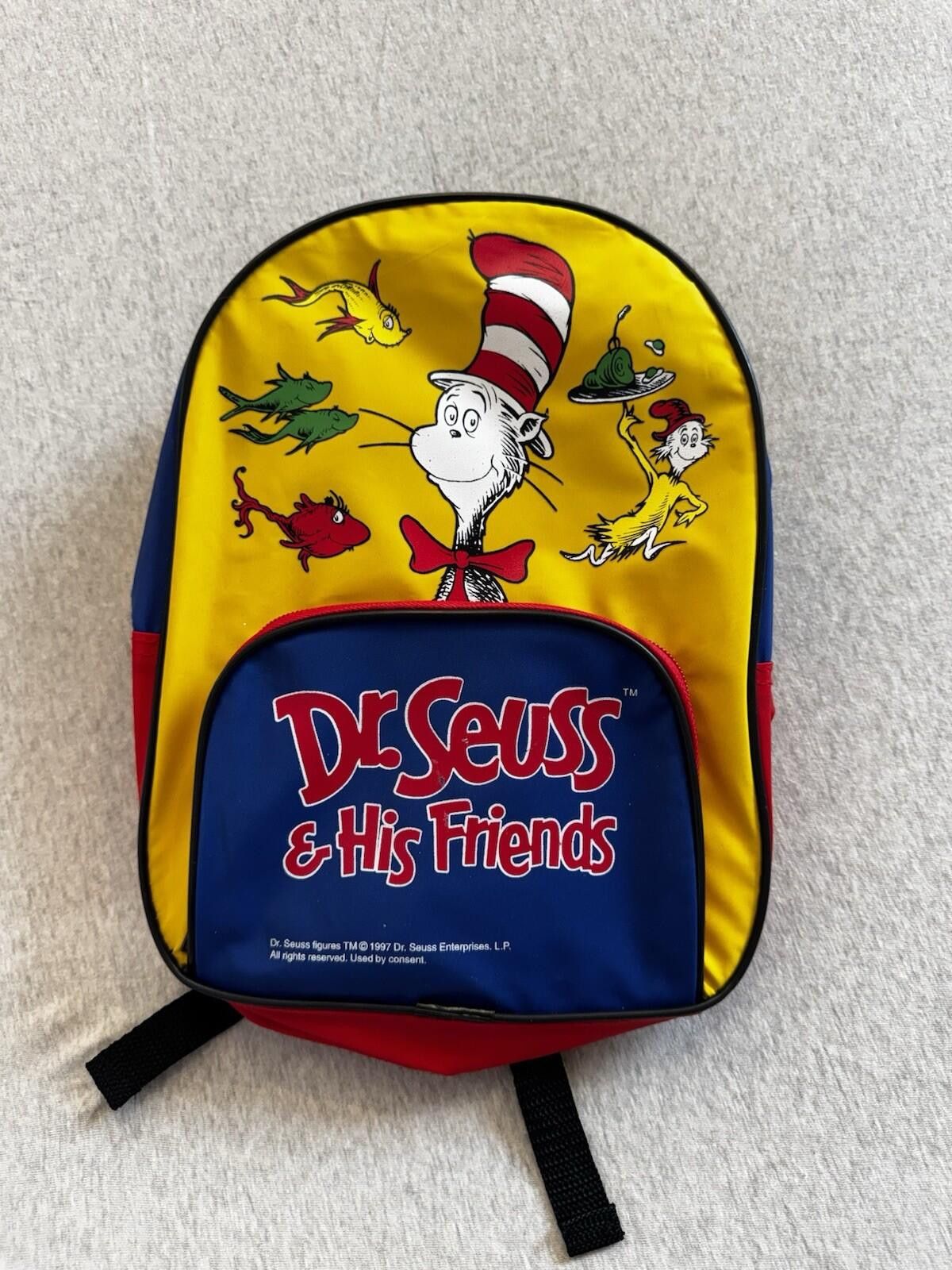 Other Vintage 90s 1997 Dr. Seuss Backpack Cat in the Hat Red Fish Size ONE SIZE - 1 Thumbnail