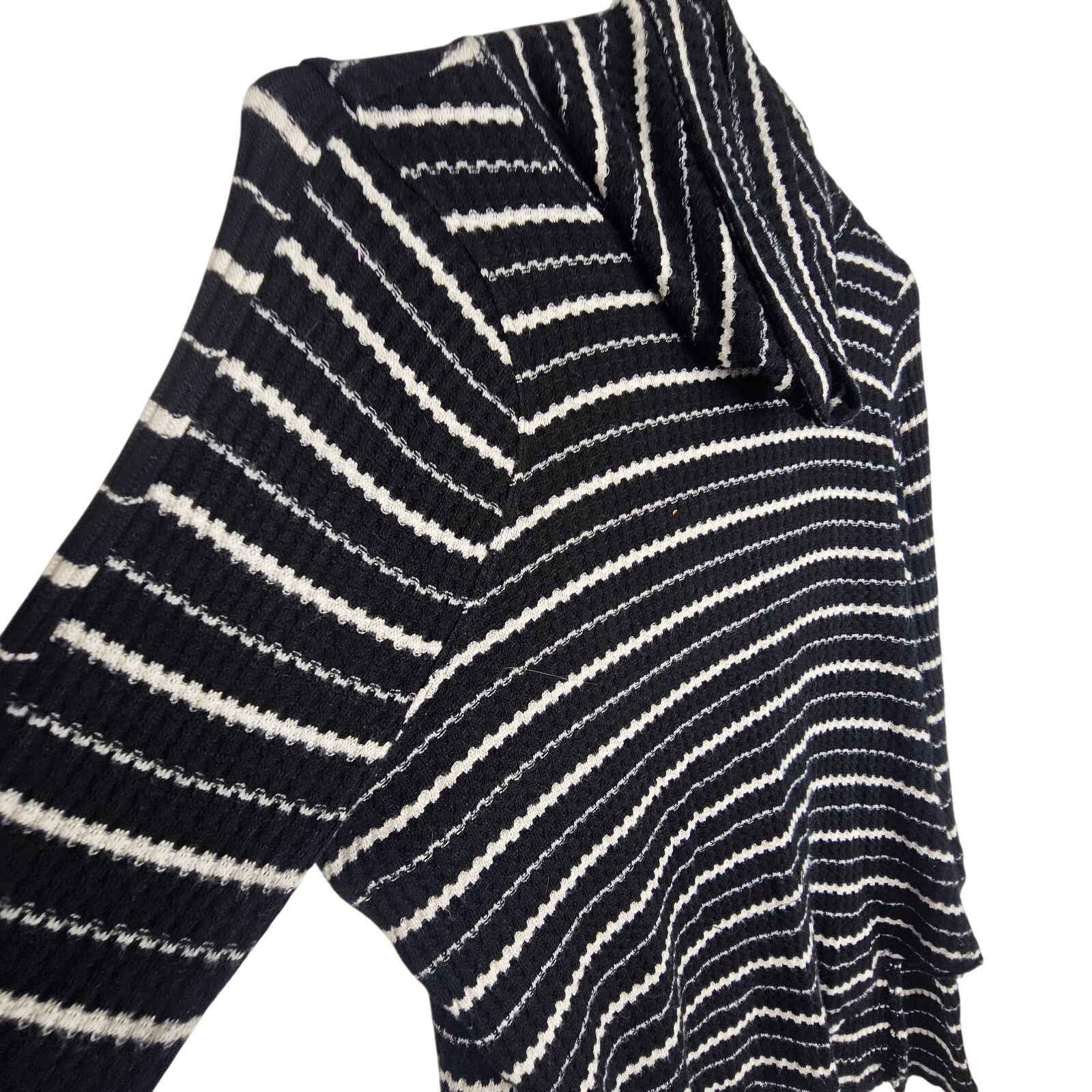 Free People Free People Striped Slouchy Kristina Drippy Thermal Waffle Size XS / US 0-2 / IT 36-38 - 7 Thumbnail