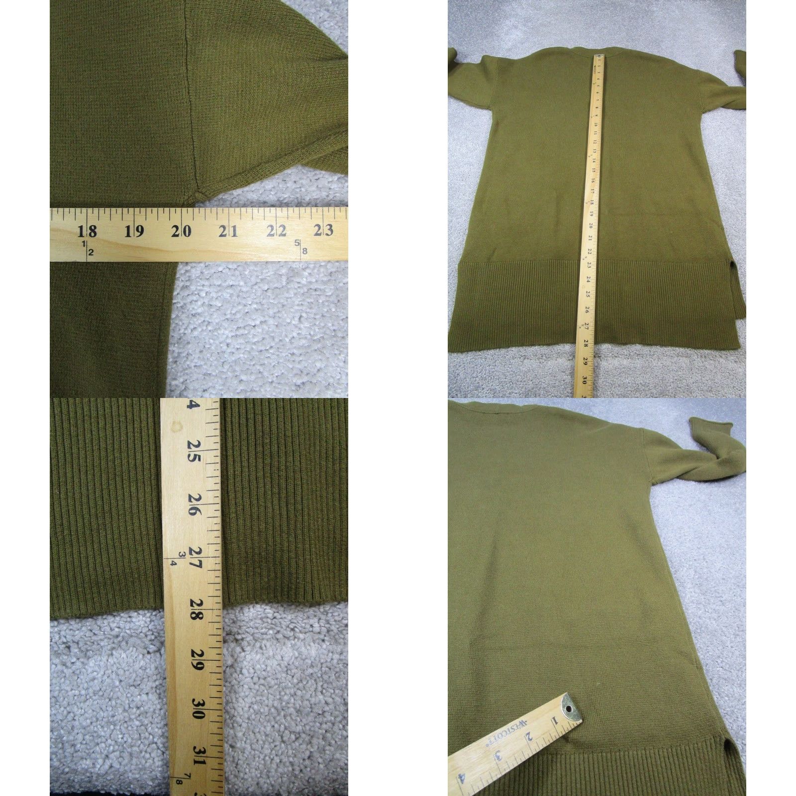 Madewell VINTAGE Madewell Sweater Cardigan Womens Small Green Cotton Blend Oversized Knit V-Neck Long Sleeve Size S / US 4 / IT 40 - 8 Thumbnail