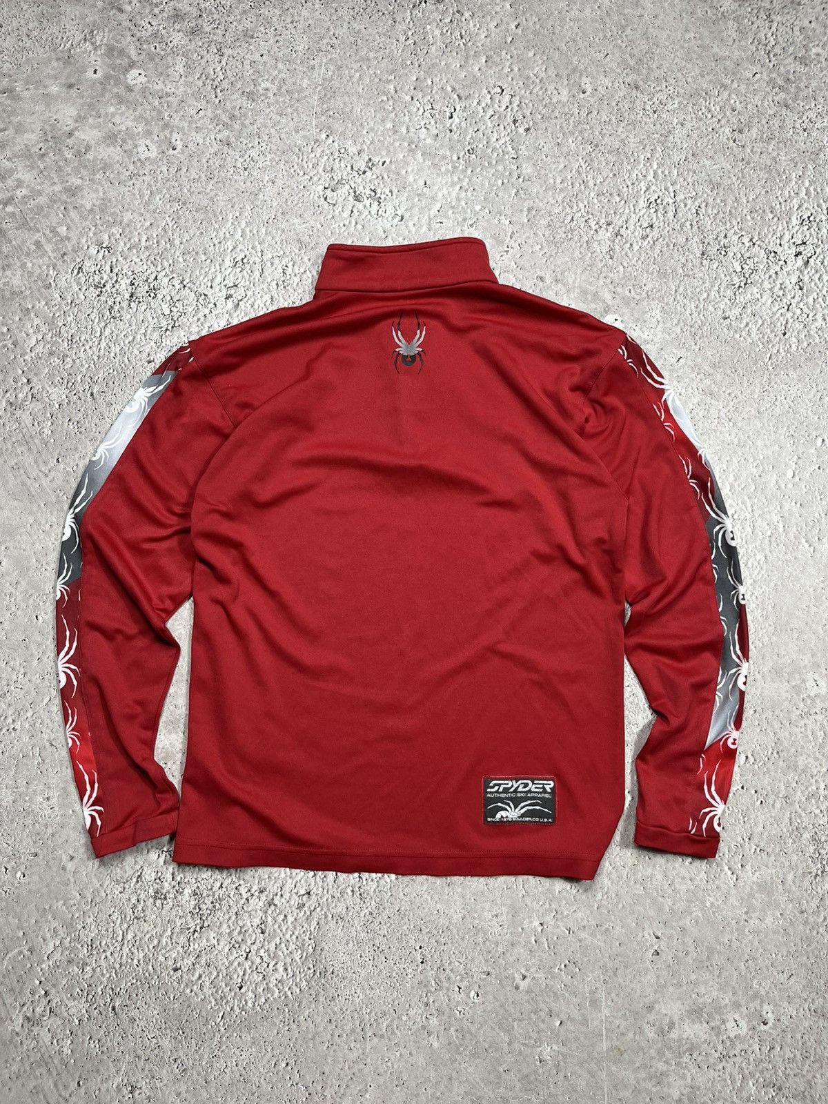 Spyder Spyder Red Quarter Zip Pullover Spider Graphic Long Sleeve S Size US S / EU 44-46 / 1 - 12 Thumbnail
