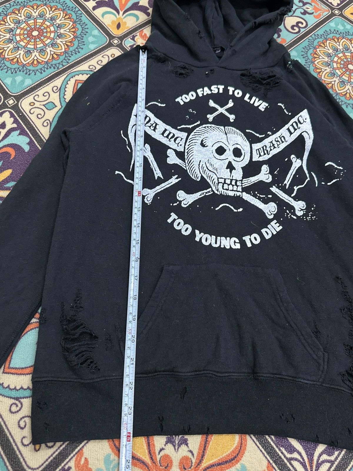 Japanese Brand RNA Japanese “Too Fast To Live Too Young To Die” Distressed Size US M / EU 48-50 / 2 - 16 Thumbnail