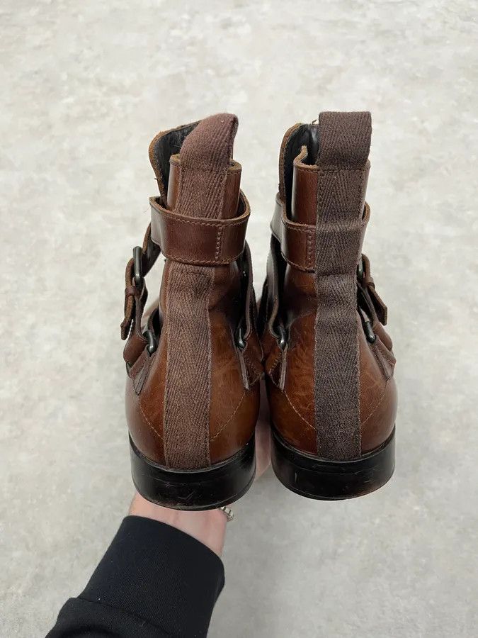 Miu Miu 2000s Miu Miu Brown Leather Ankle Boots Size US 7.5 / EU 40-41 - 6 Thumbnail