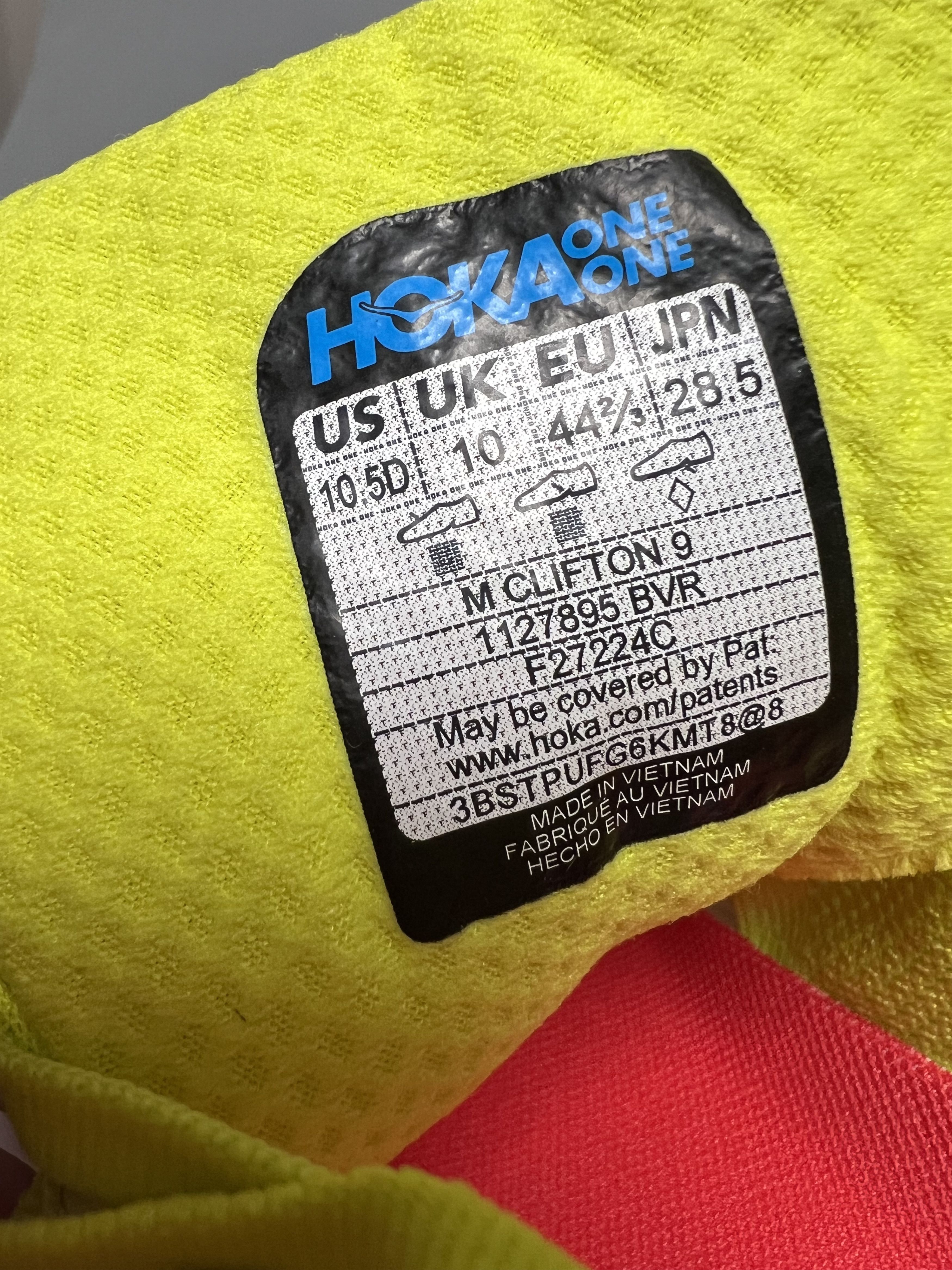 Hoka 10.5D Hoka One One Clifton 9 Running Shoes Walking Gym Size US 10.5 / EU 43-44 - 19 Thumbnail