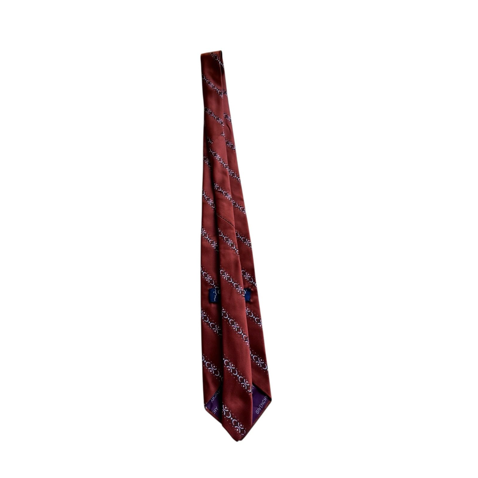 Givenchy Vintage *NEW* GIVENCHY Orange & Brown Midcentury Tie Poly Size ONE SIZE - 3 Thumbnail