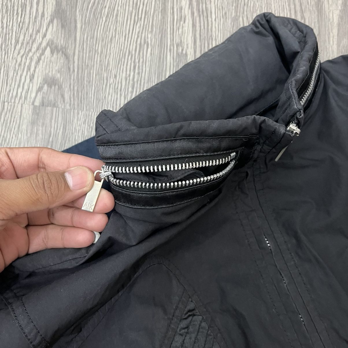 Armani Exchange Armani Exchange - Peplum Jacket Black Navy Hidden Hoodie Size US M / EU 48-50 / 2 - 15 Thumbnail