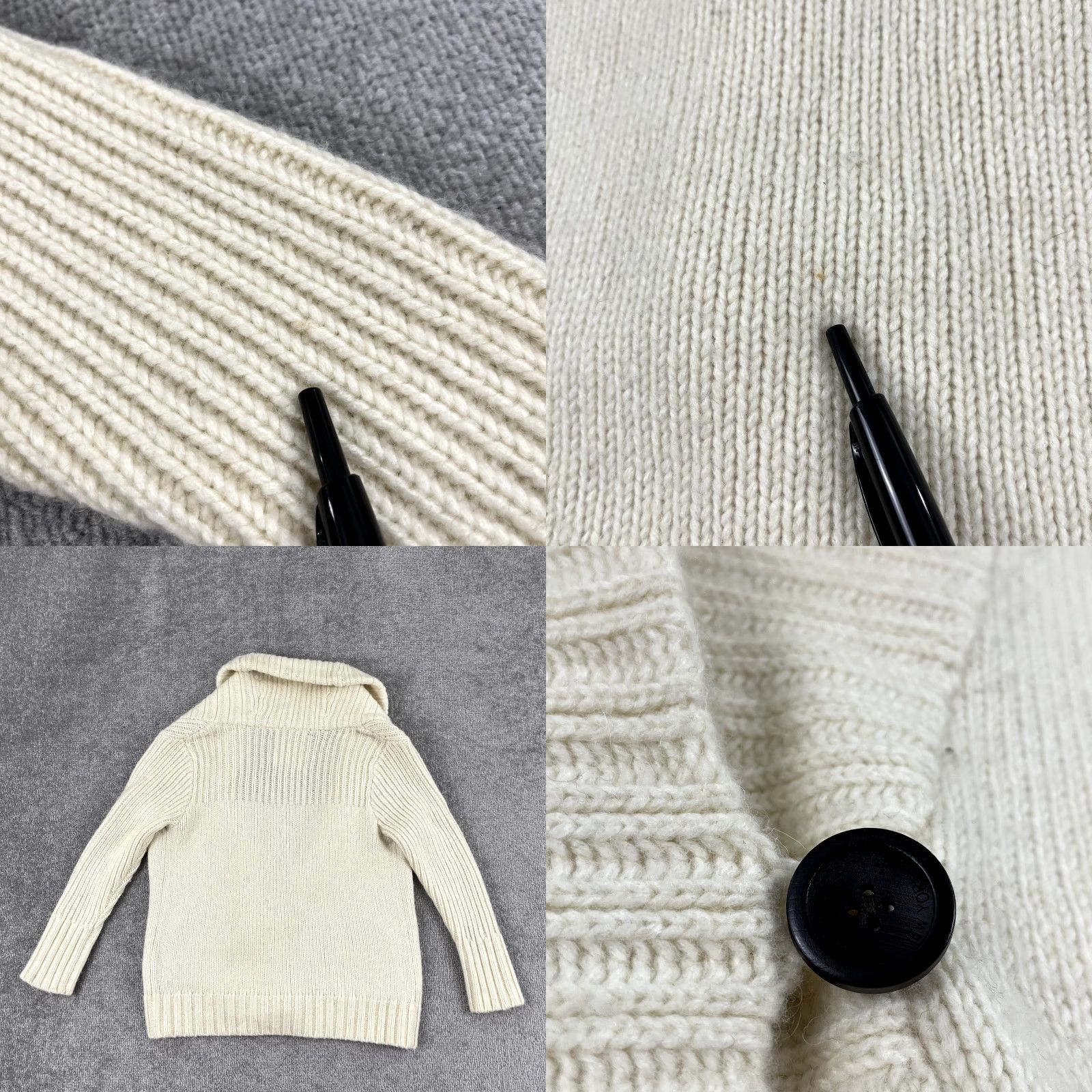 Vintage RUEHL Cardigan Womens Medium Brown Wool Alpaca Cable Knit Shawl Button Sweater Size M / US 6-8 / IT 42-44 - 8 Thumbnail