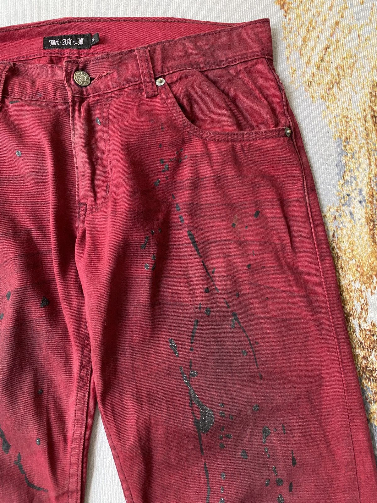 If Six Was Nine Flared K.U.I Japan Splatter Design Pant Size US 32 / EU 48 - 11 Thumbnail