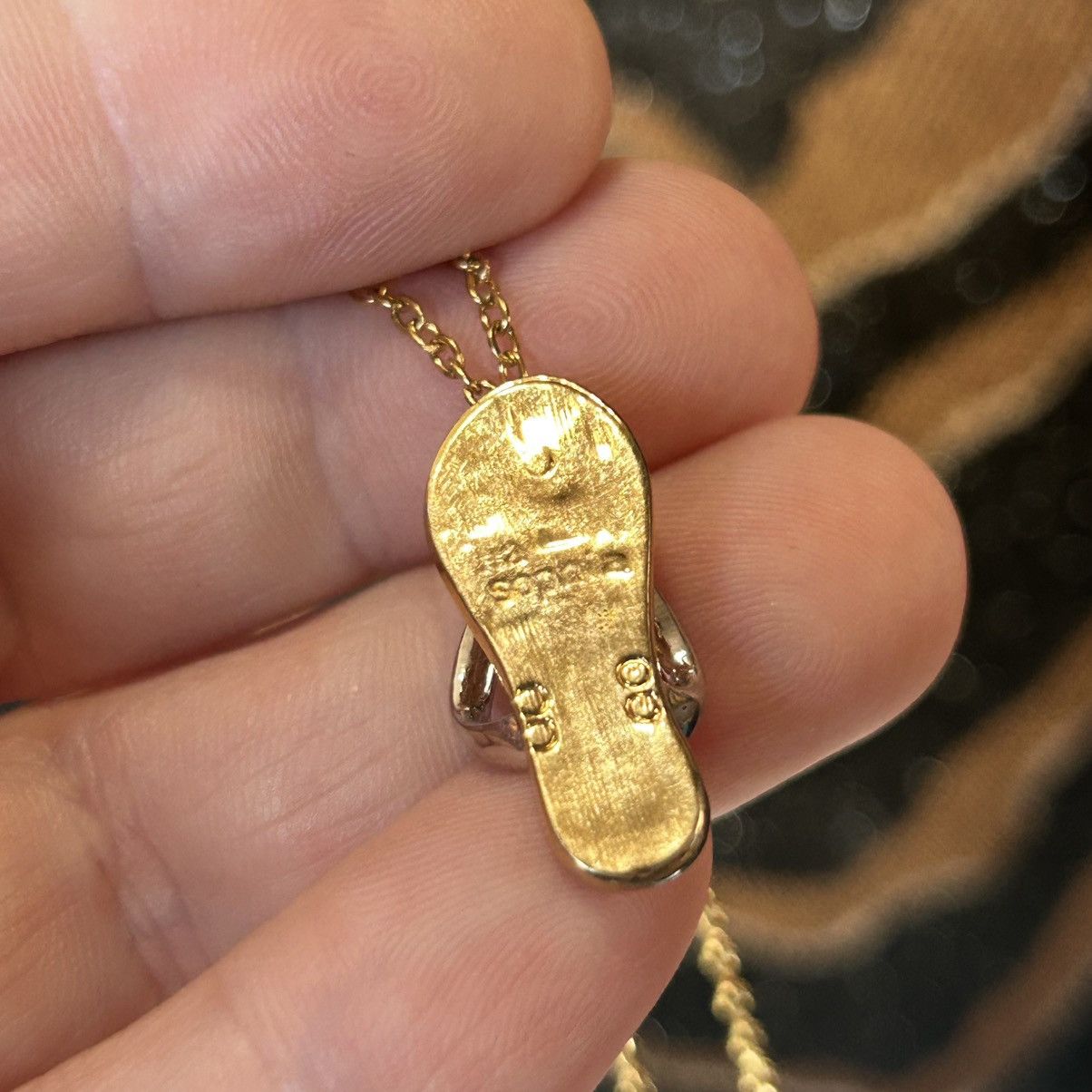 Jewelry Lia Sophia flip flop pendant on chain necklace Size ONE SIZE - 7 Thumbnail