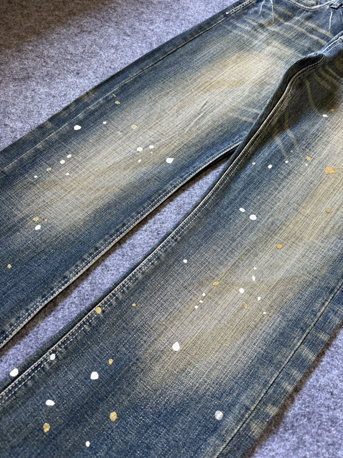 Hysteric Glamour × Japanese Brand Dinassy Japan Mud Wash Paint Splatter Jeans Size US 31 - 6 Thumbnail