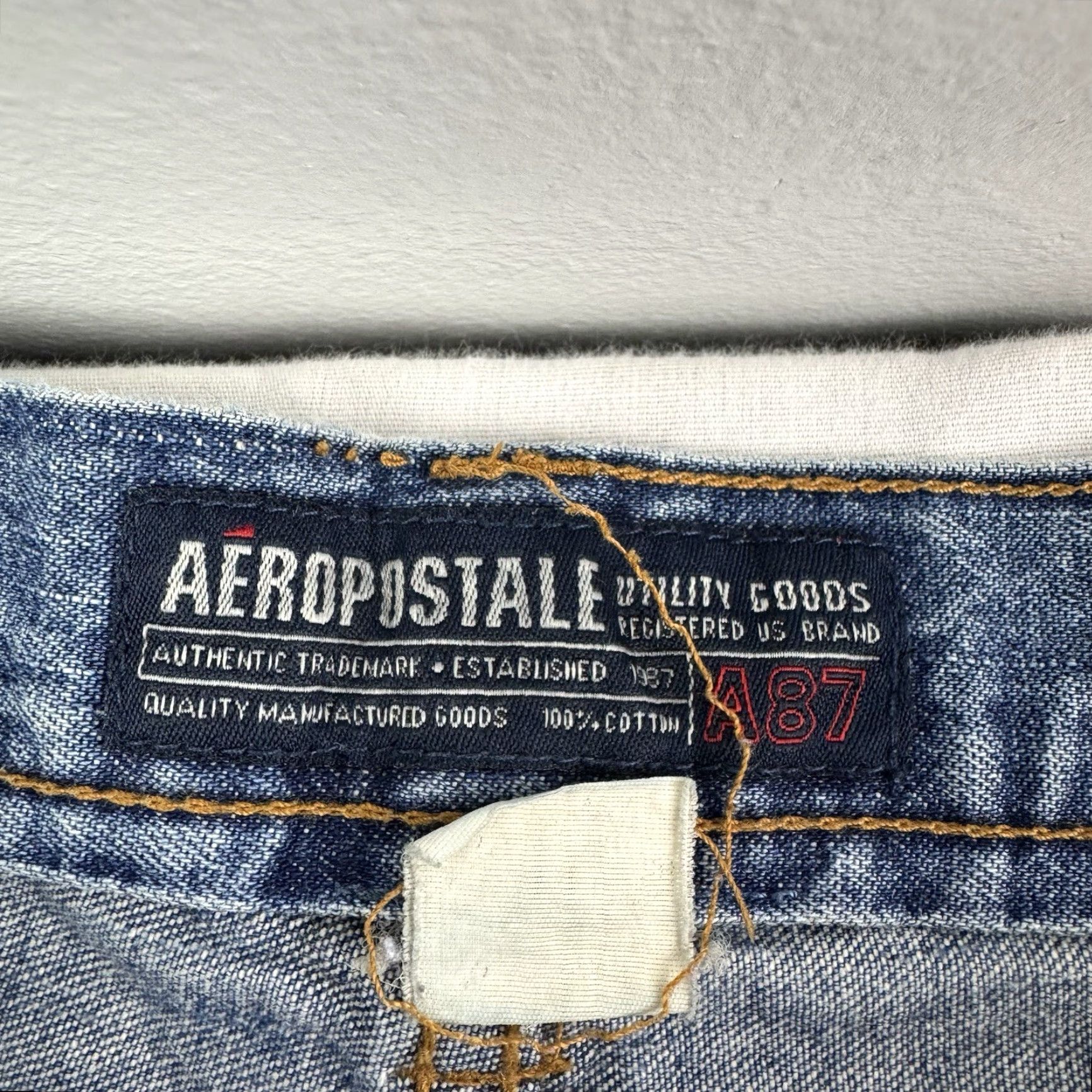 Vintage Vintage Aeropostale Baggy Jeans Adult 34x33 Blue Wide Leg Grunge Punk Skater Y2K Size US 34 / EU 50 - 5 Thumbnail