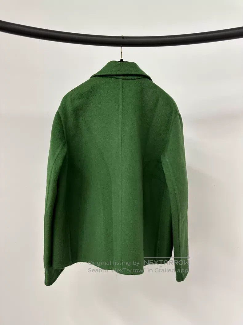 Hermes Hermes Green Short Cashmere Coat Size XXS / US 00 / IT 34 - 2 Thumbnail