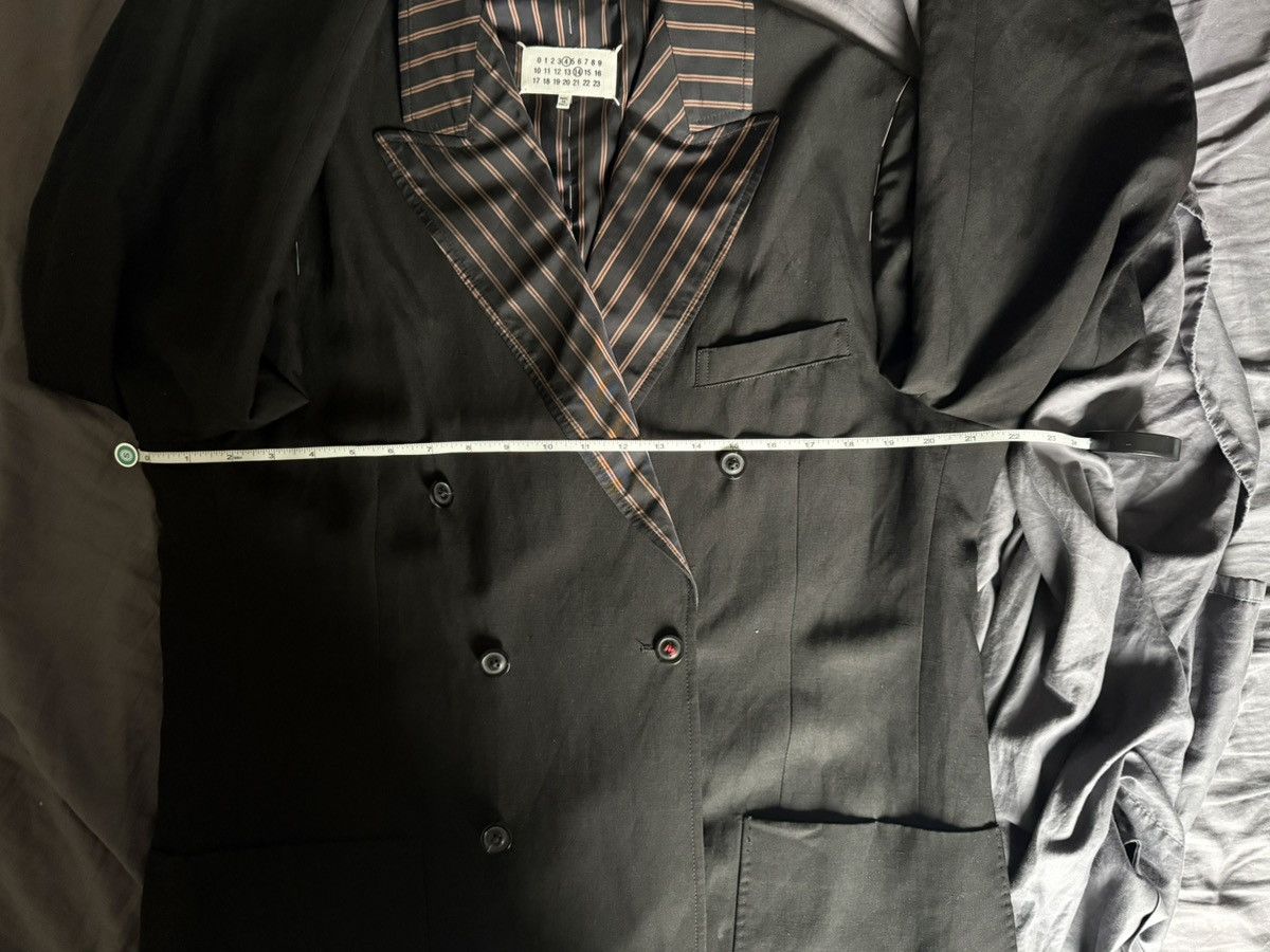 Maison Margiela Maison Margiela Black Double-Breasted Tailored Blazer Size 50R - 8 Thumbnail
