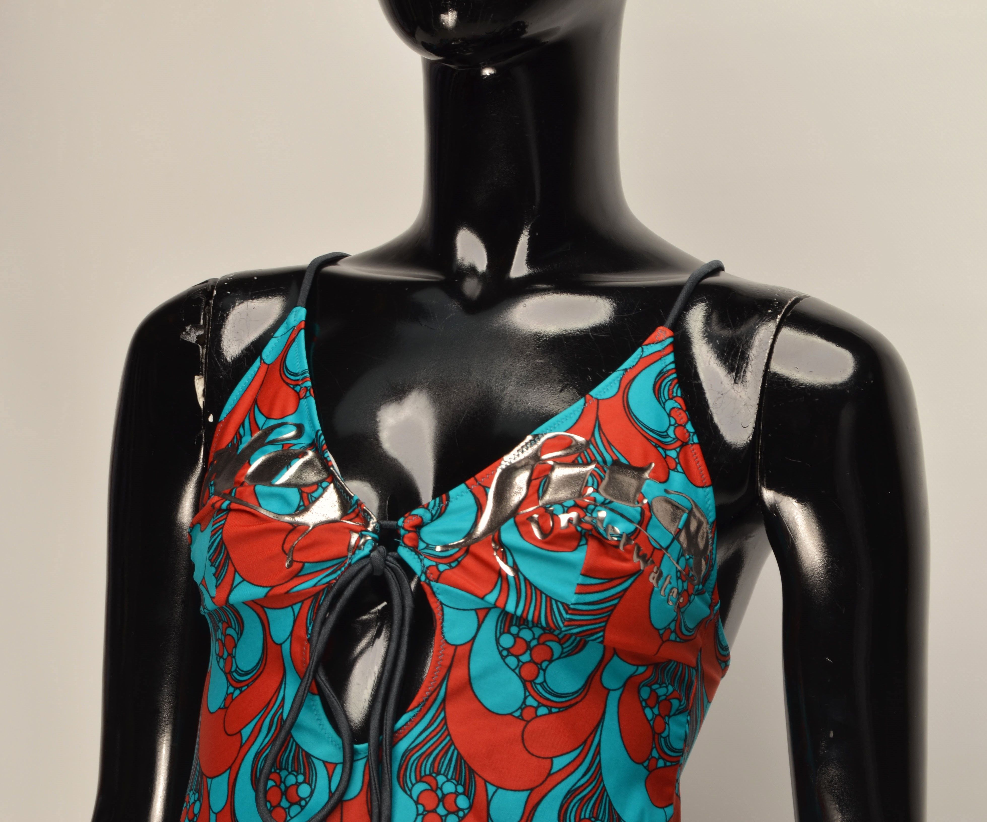 Designer × Vintage Nolita North Little Italy Y2K Psychedelic Halter Top Size M / US 6-8 / IT 42-44 - 2 Thumbnail