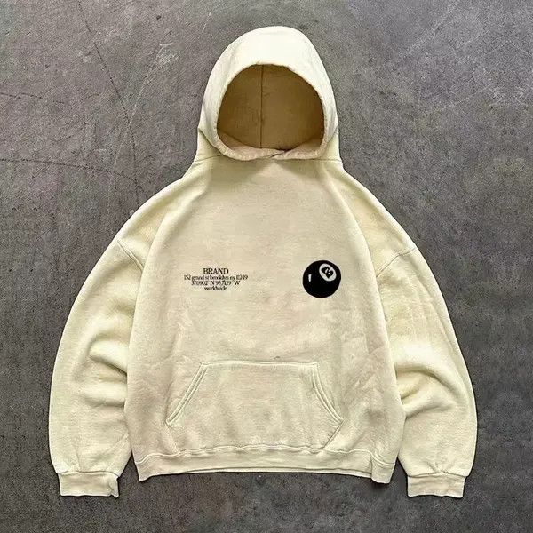 Japanese Brand Honoka x Yuri Table tennis print apricot casual retro hoodie Size US L / EU 52-54 / 3 - 4 Thumbnail