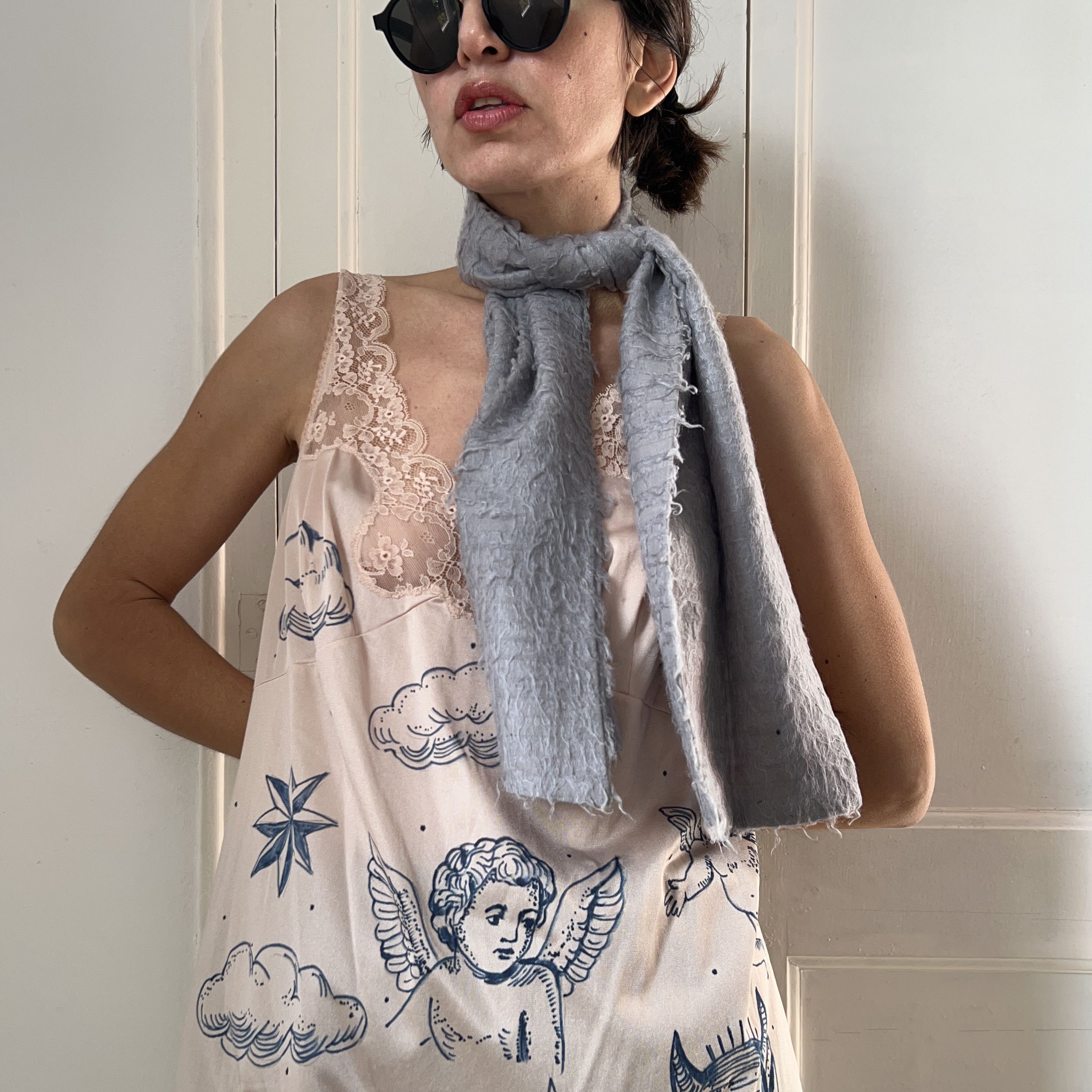 Other Vintage Pertegaz Wool Silk Scarf Size ONE SIZE - 6 Thumbnail