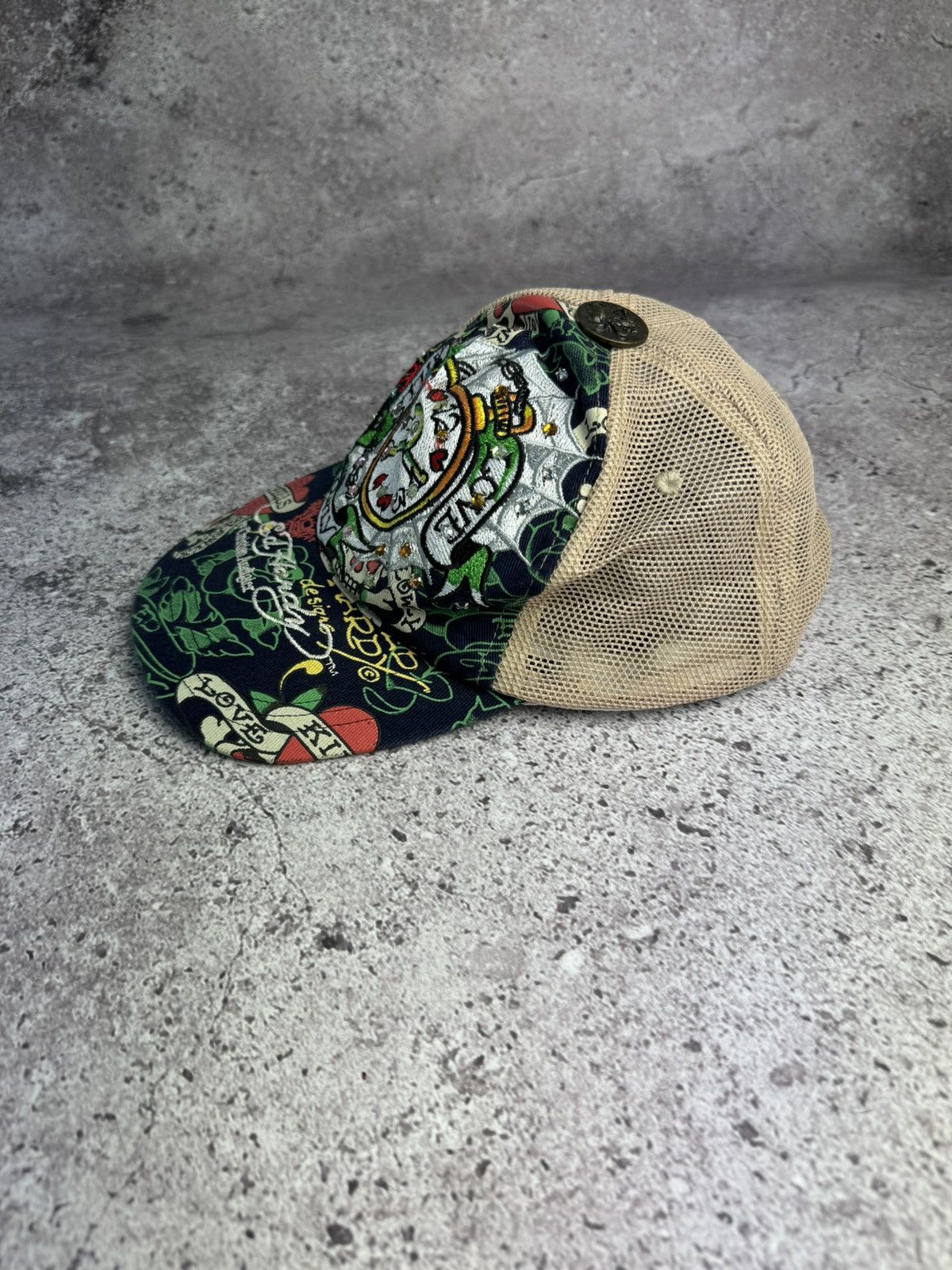 Ed Hardy × Vintage Vintage Ed Hardy Cap Y2K Trucker Hat Size ONE SIZE - 3 Thumbnail