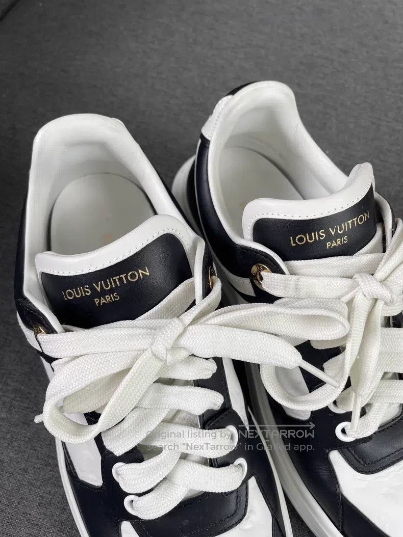Louis Vuitton Louis Vuitton Black and white embossed casual board shoes Size US 5 / IT 35 - 5 Thumbnail
