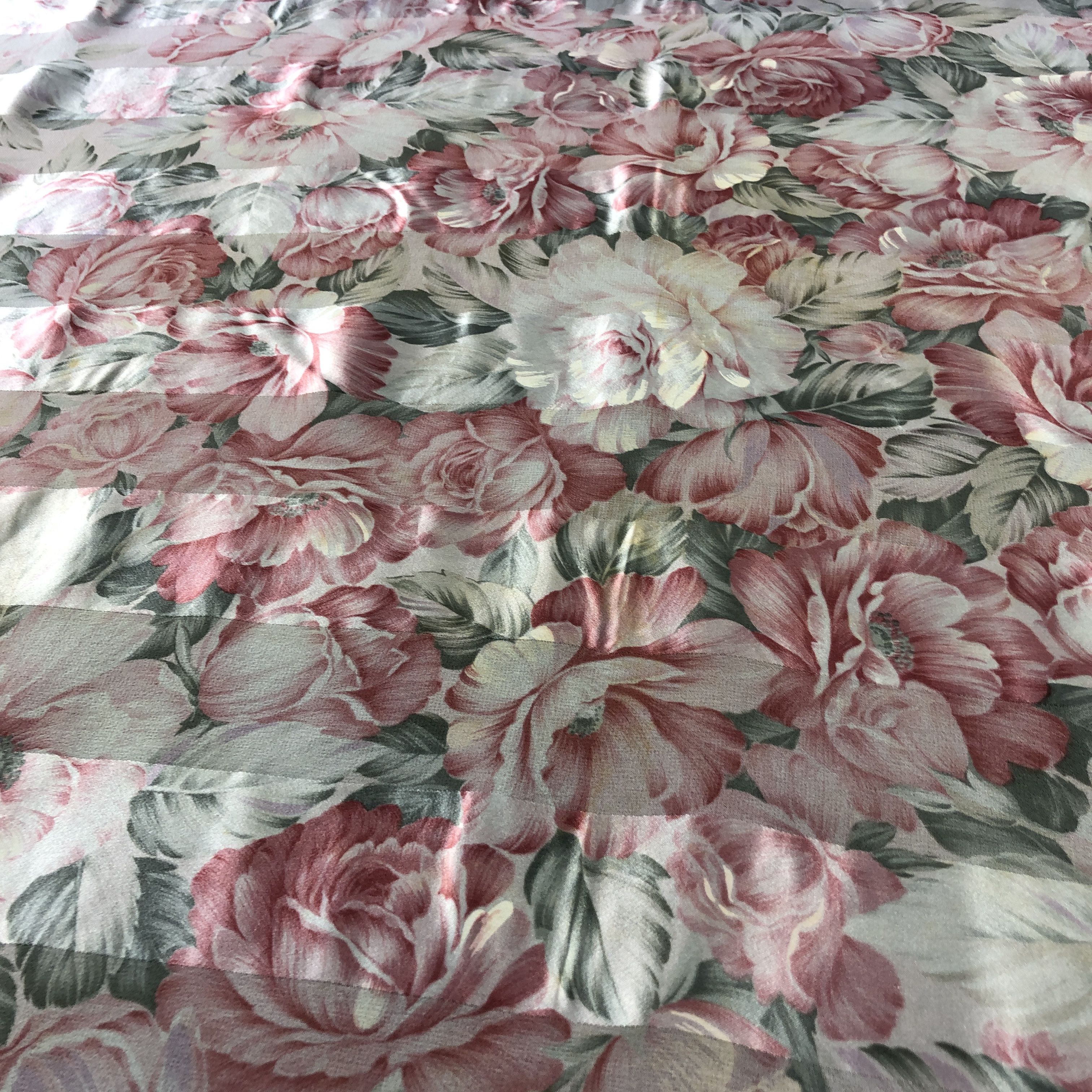Japanese Brand Vintage Jun Ashida Floral Silk Scarf M1334 Size ONE SIZE - 7 Thumbnail